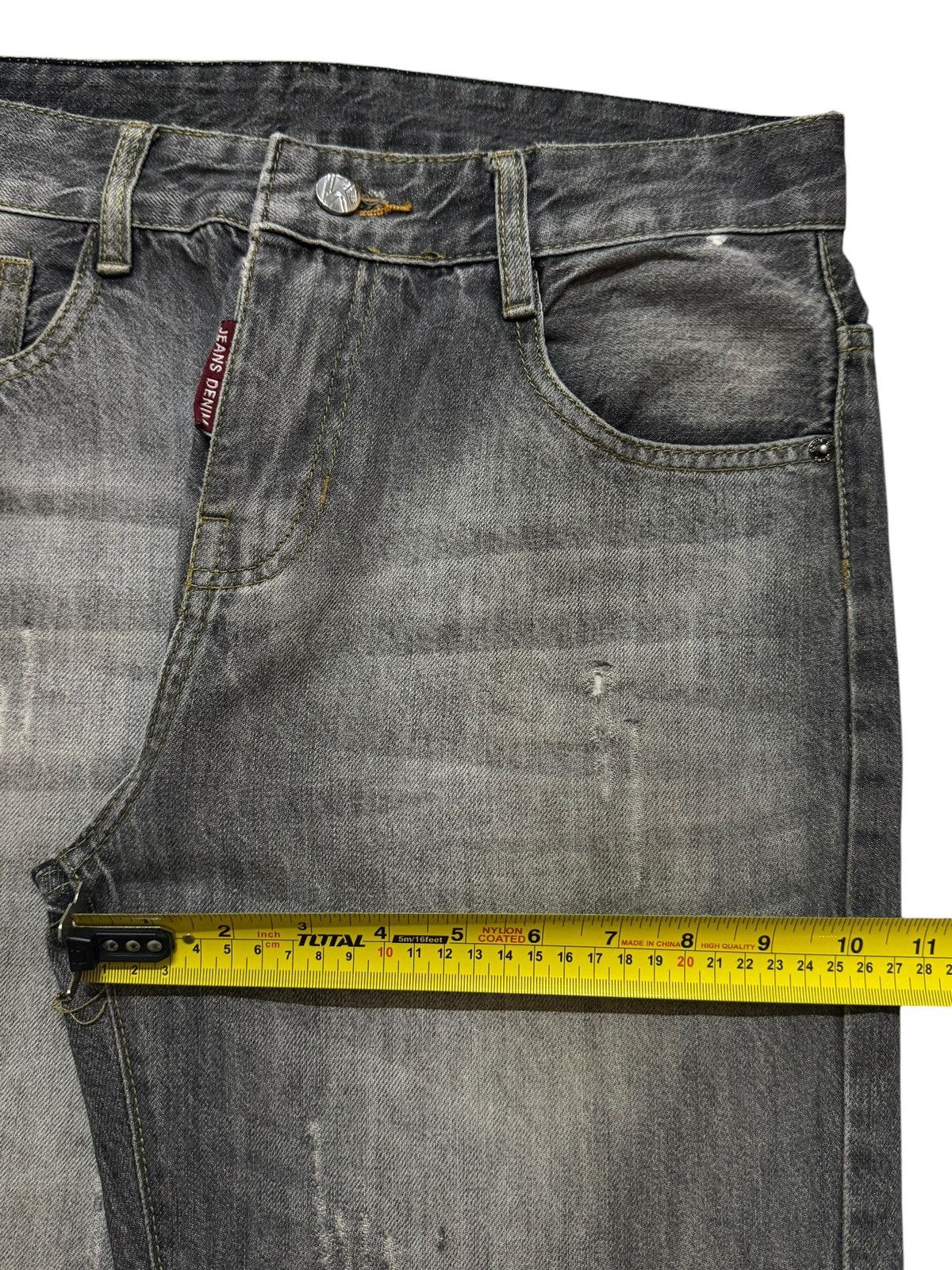 JNCO Vintage Y2K Japanese Brand Grey Faded Wash Distress Loose Size US 30 / EU 46 - 12 Thumbnail