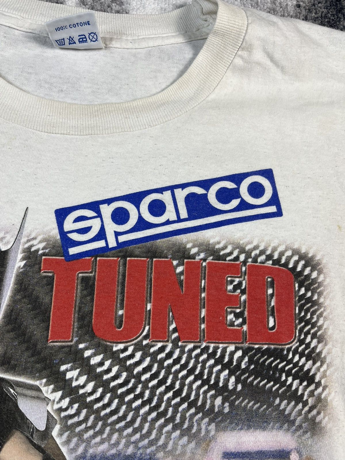 Vintage Vintage 90s Sparco T Shirt Pornstar Size US XXL / EU 58 / 5 - 7 Thumbnail