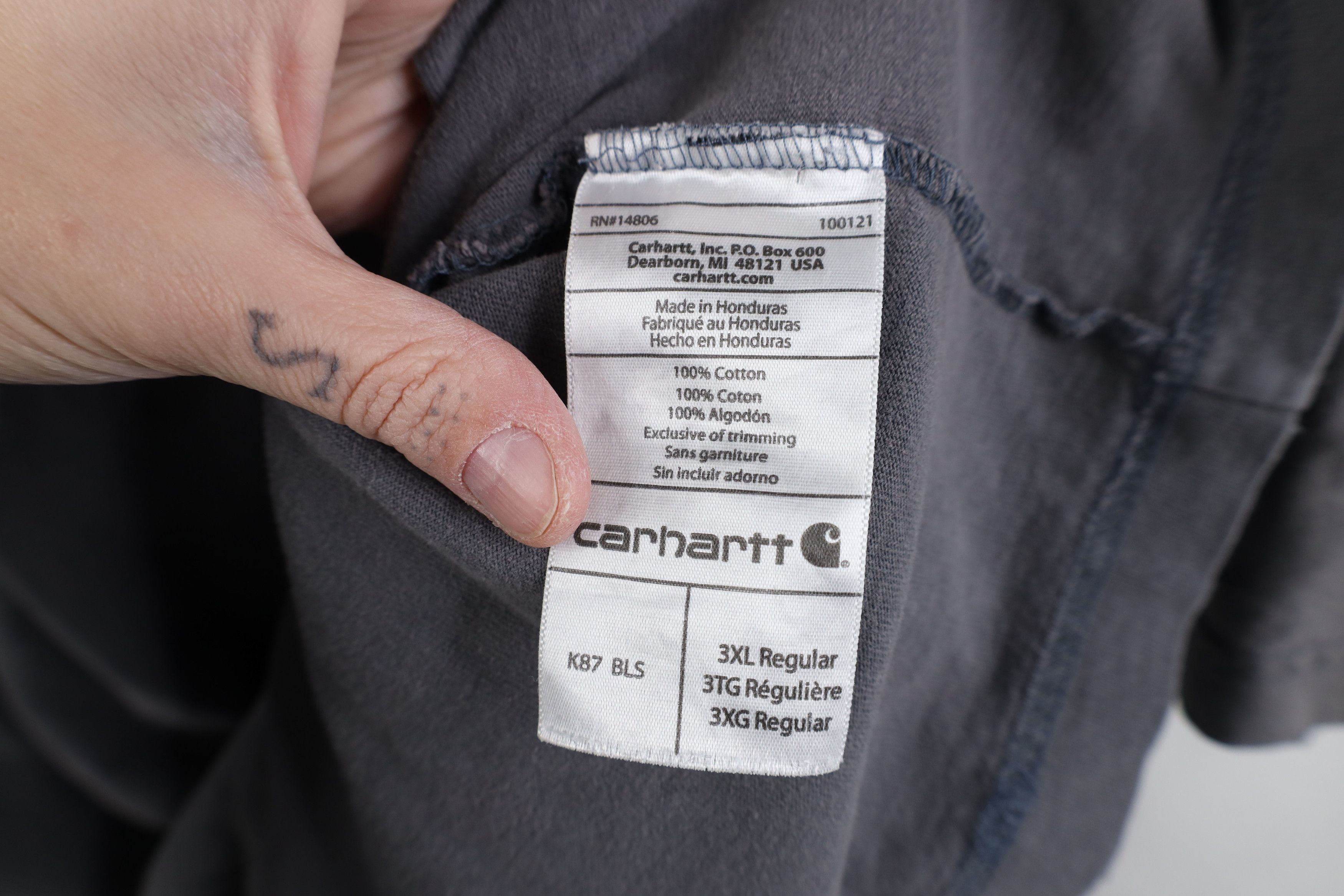Carhartt Vintage Carhartt Heavyweight Pocket T-Shirt Gray Cotton Size US XXL / EU 58 / 5 - 11 Thumbnail