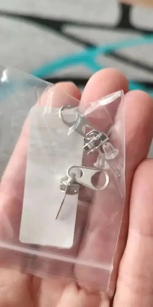Vintage Punk Metal Zipper Shape Studs Earring (1pairs） Size ONE SIZE - 6 Thumbnail