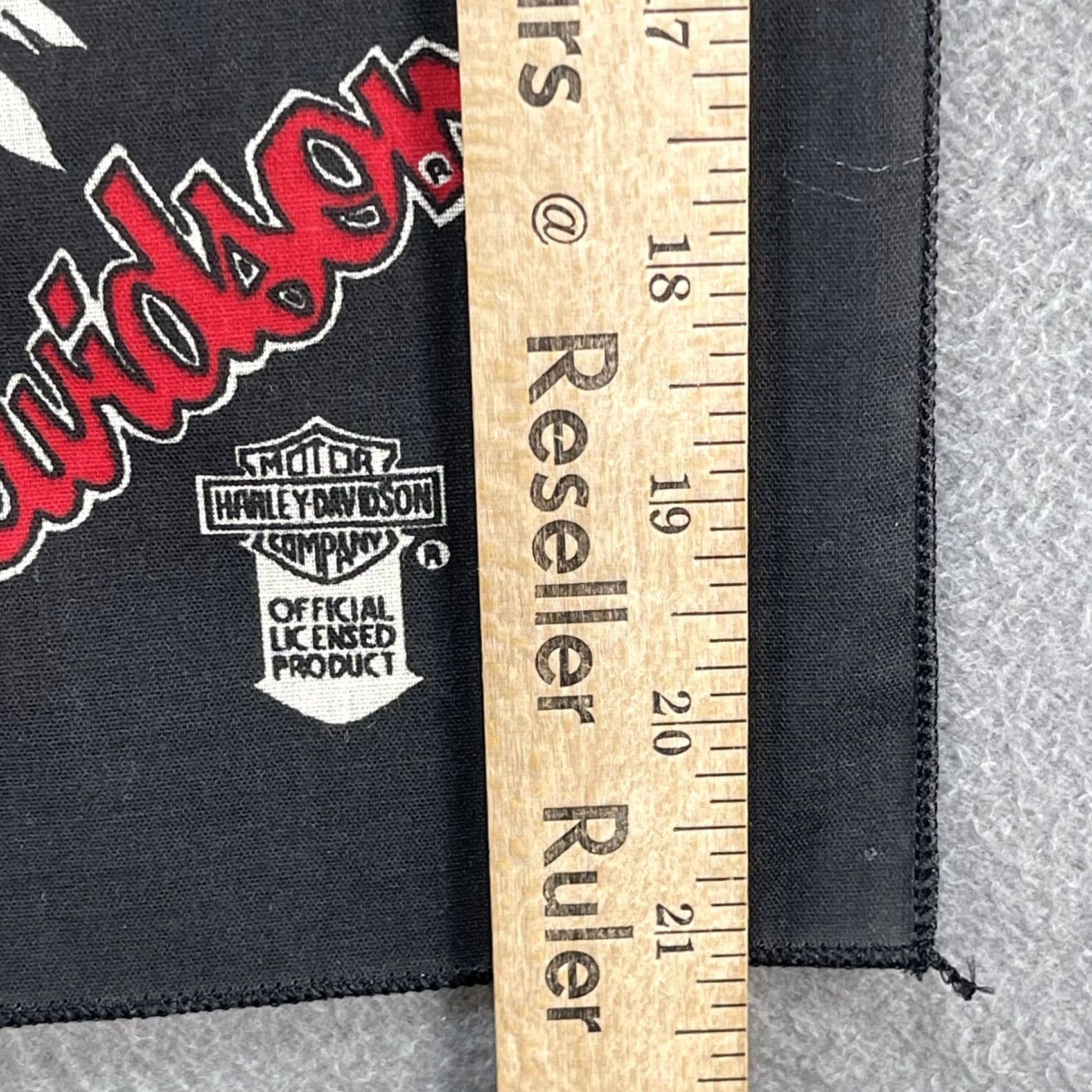 Harley Davidson VINTAGE Harley-Davidson Bandana Black American Glory Eagle Bar Shield Made USA 90s Bandana Men One Size Cotton Blend Polyester Size ONE SIZE - 5 Thumbnail