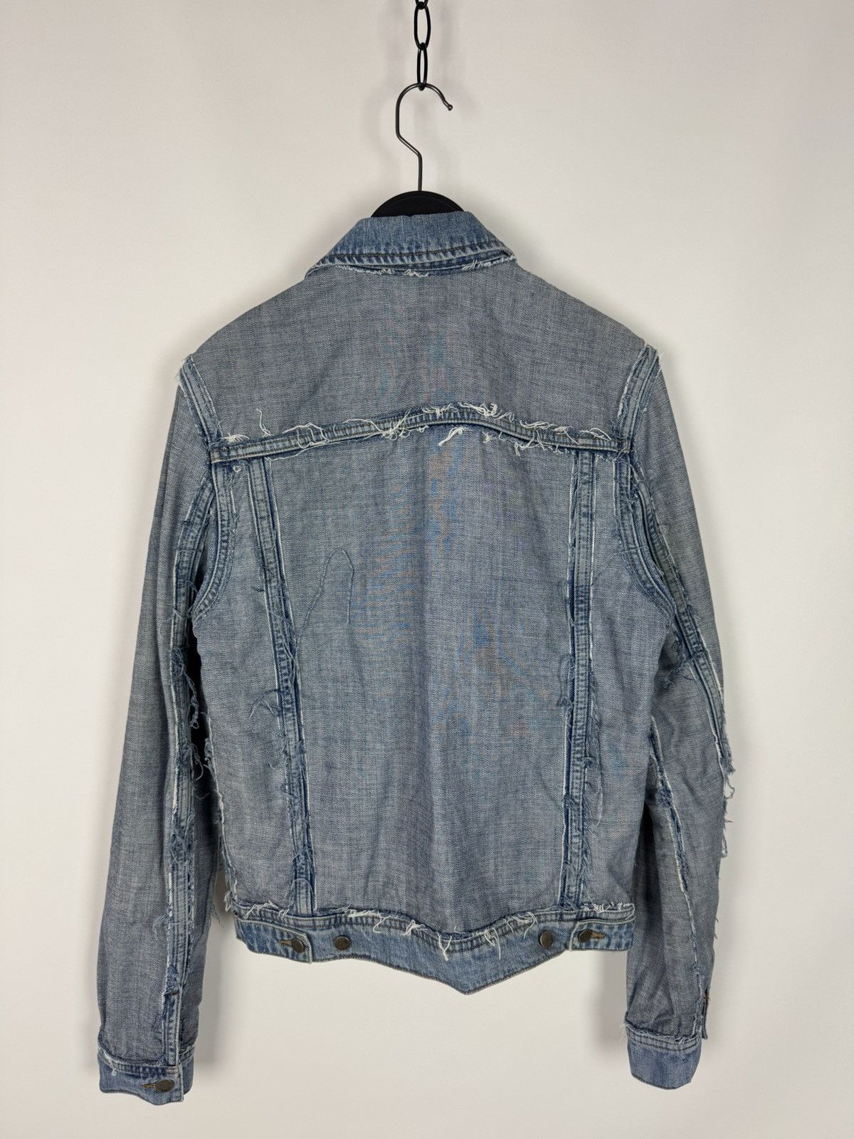 H&M × Maison Margiela SS12 Maison Margiela x H&M Distressed Reverse Denim Jacket Size US S / EU 44-46 / 1 - 11 Thumbnail