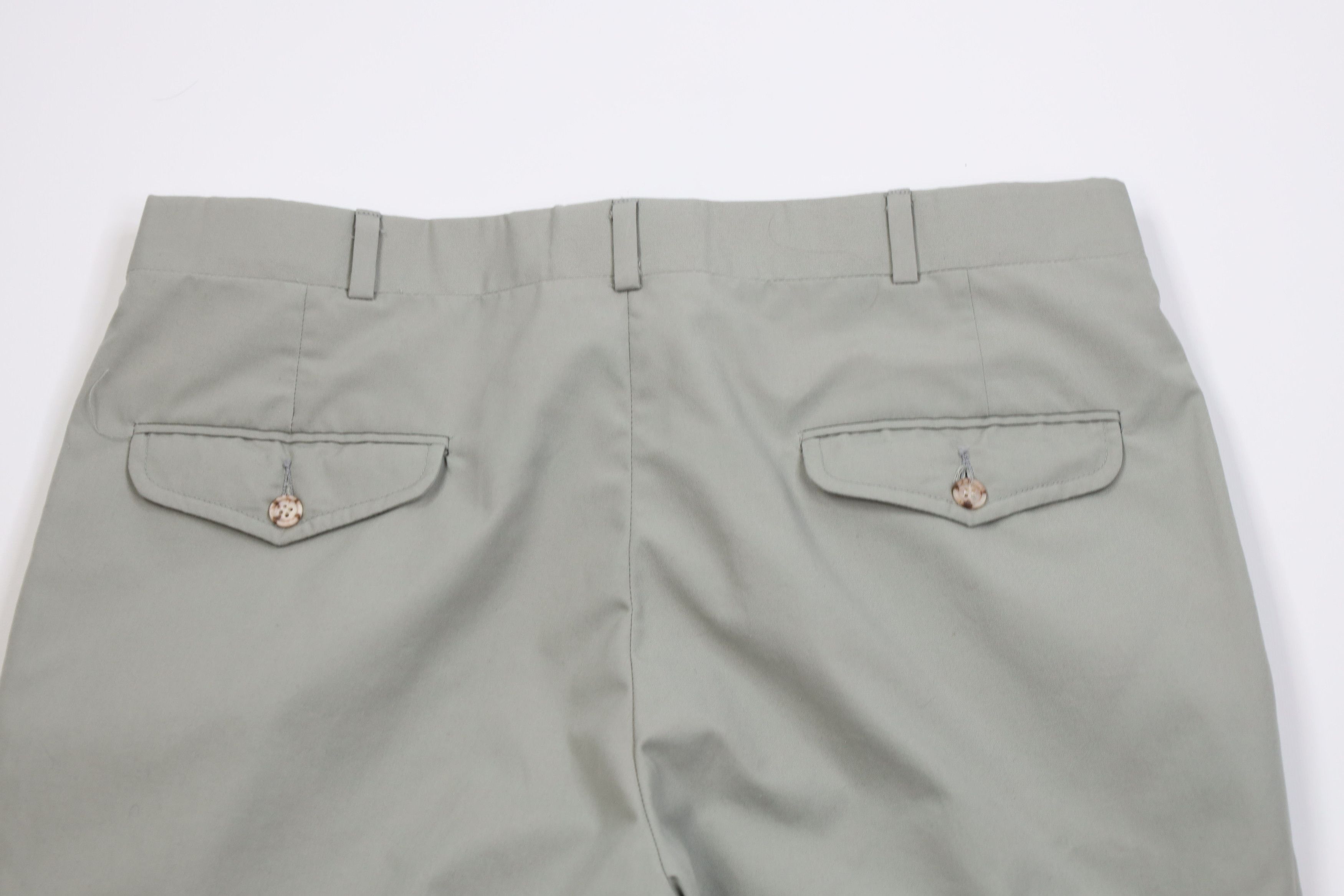 Lands' End Vintage 70s Lands End Wide Leg Chino Pants Light Green USA Size US 34 / EU 50 - 10 Thumbnail
