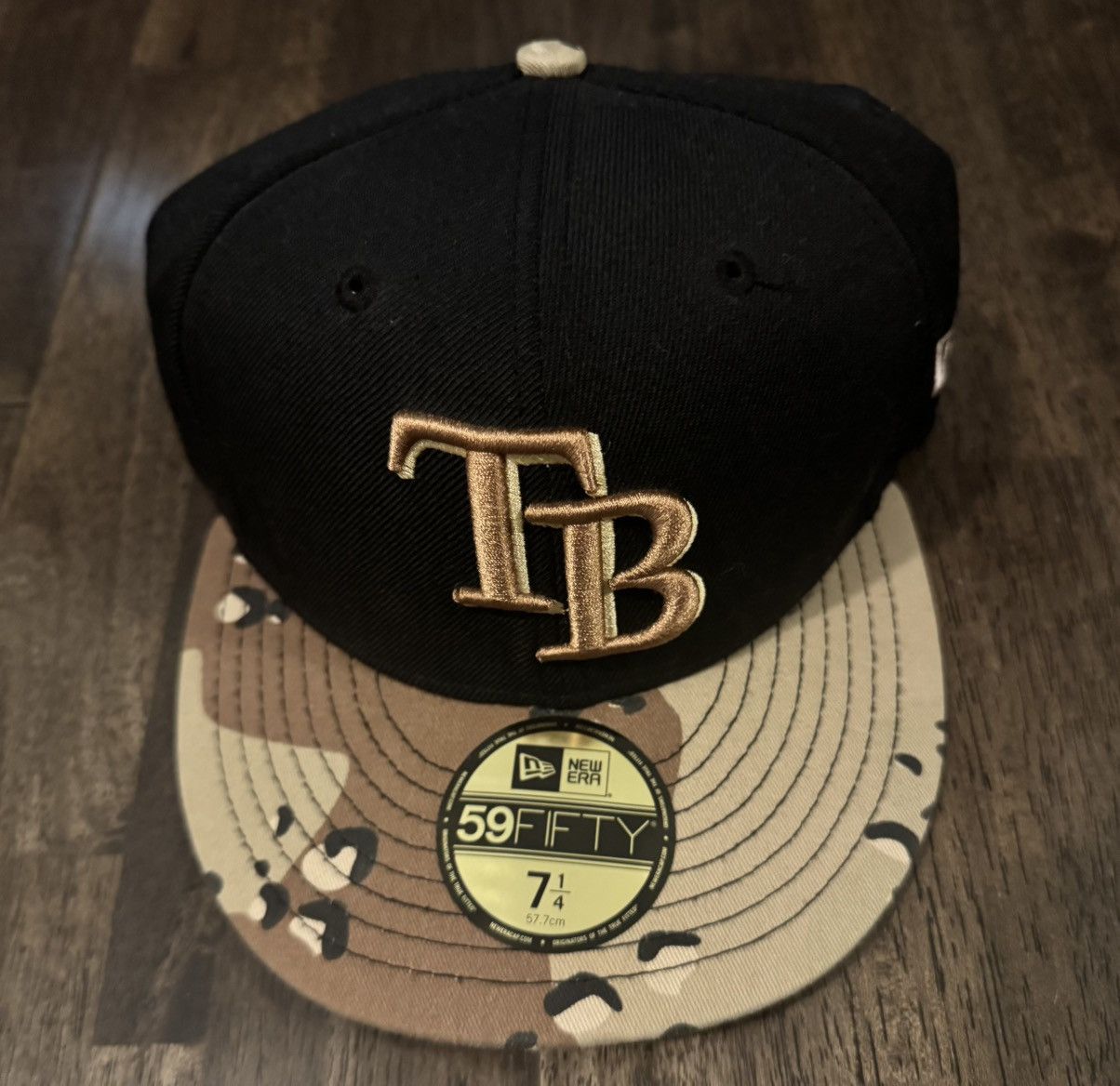New Era Tampa Bay Rays Camo New Era Fitted Hat 7 1/4 Size ONE SIZE - 2 Thumbnail