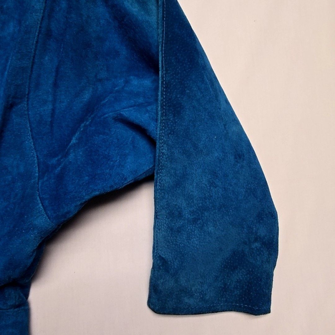 Vintage Vintage Blue Suede Peplum Bennetts Dress Womens Size 6 80s Size M / US 6-8 / IT 42-44 - 14 Thumbnail