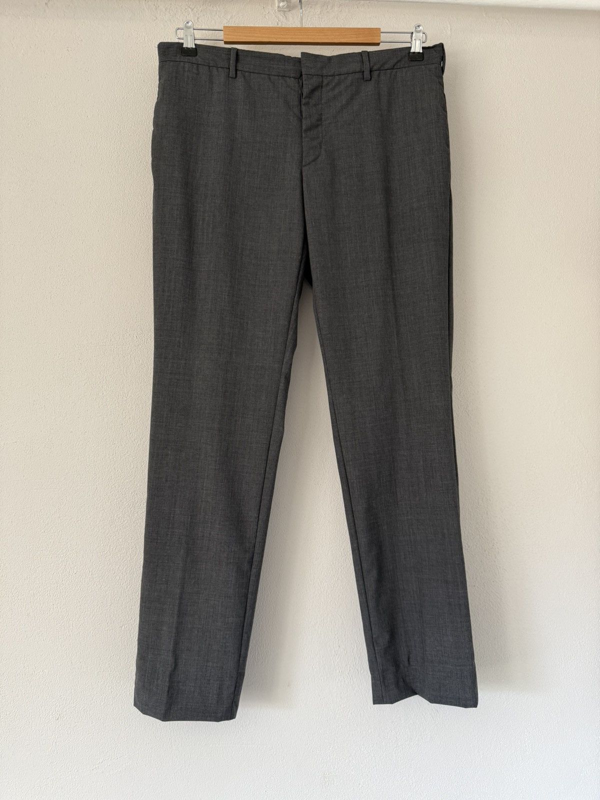 Prada Prada Slim Wool Trousers in Charcoal Grey Size US 34 / EU 50 - 1 Thumbnail