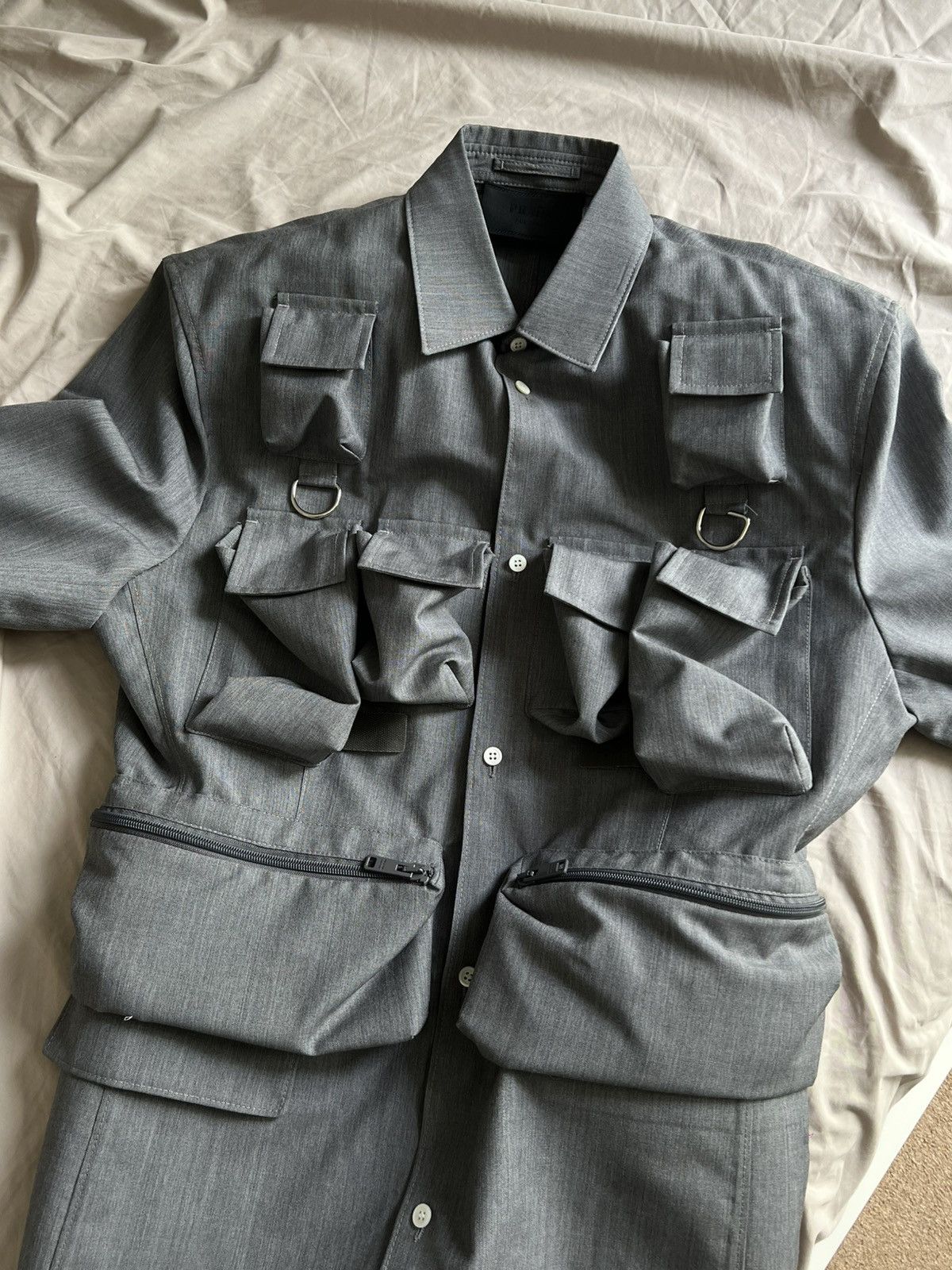 Prada PRADA Wool and Mohair Pockets Shirts 24ss Size US S / EU 44-46 / 1 - 3 Thumbnail
