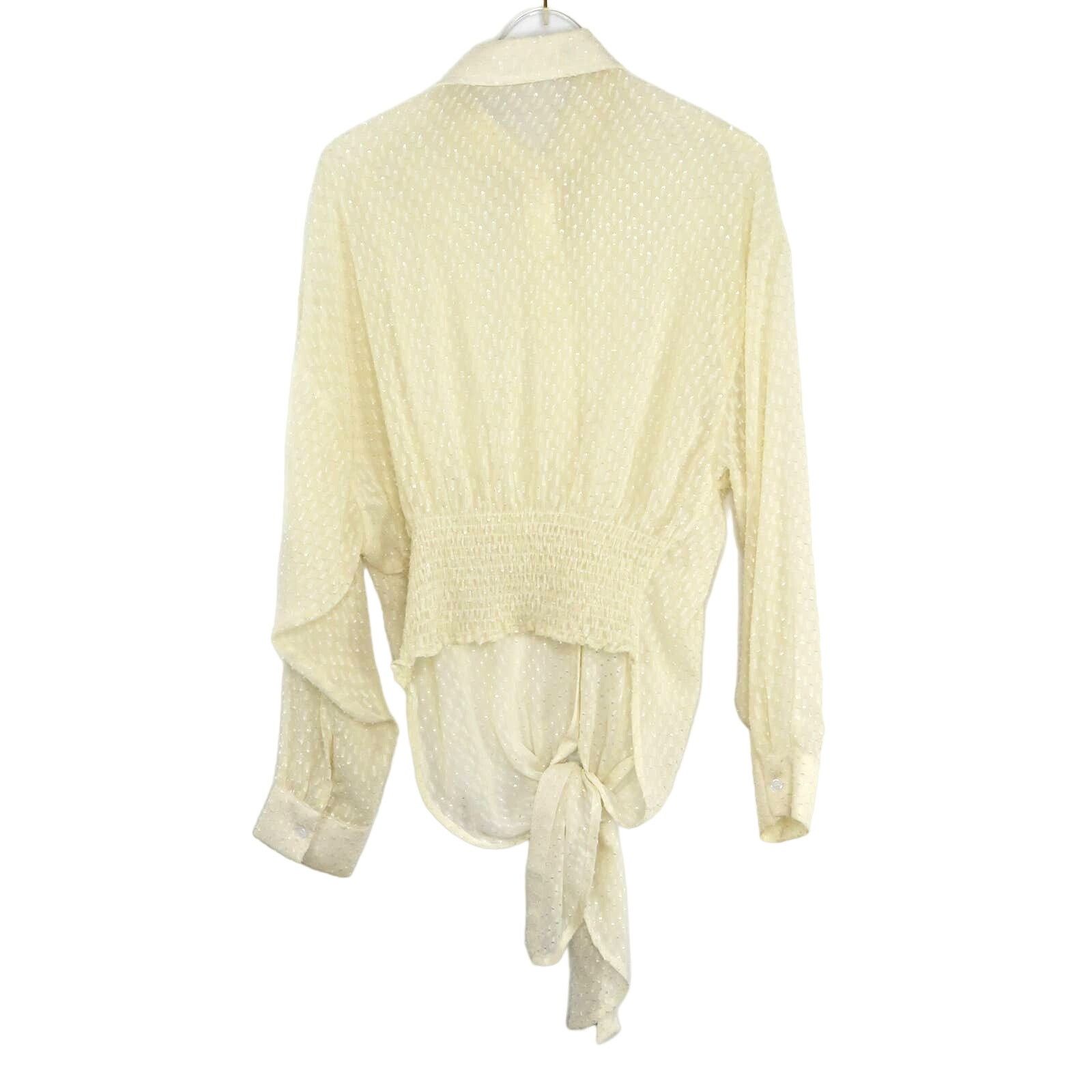 Anthropologie Anthropologie Bishop & Young Harper Tie Waist Blouse Small Size S / US 4 / IT 40 - 7 Thumbnail
