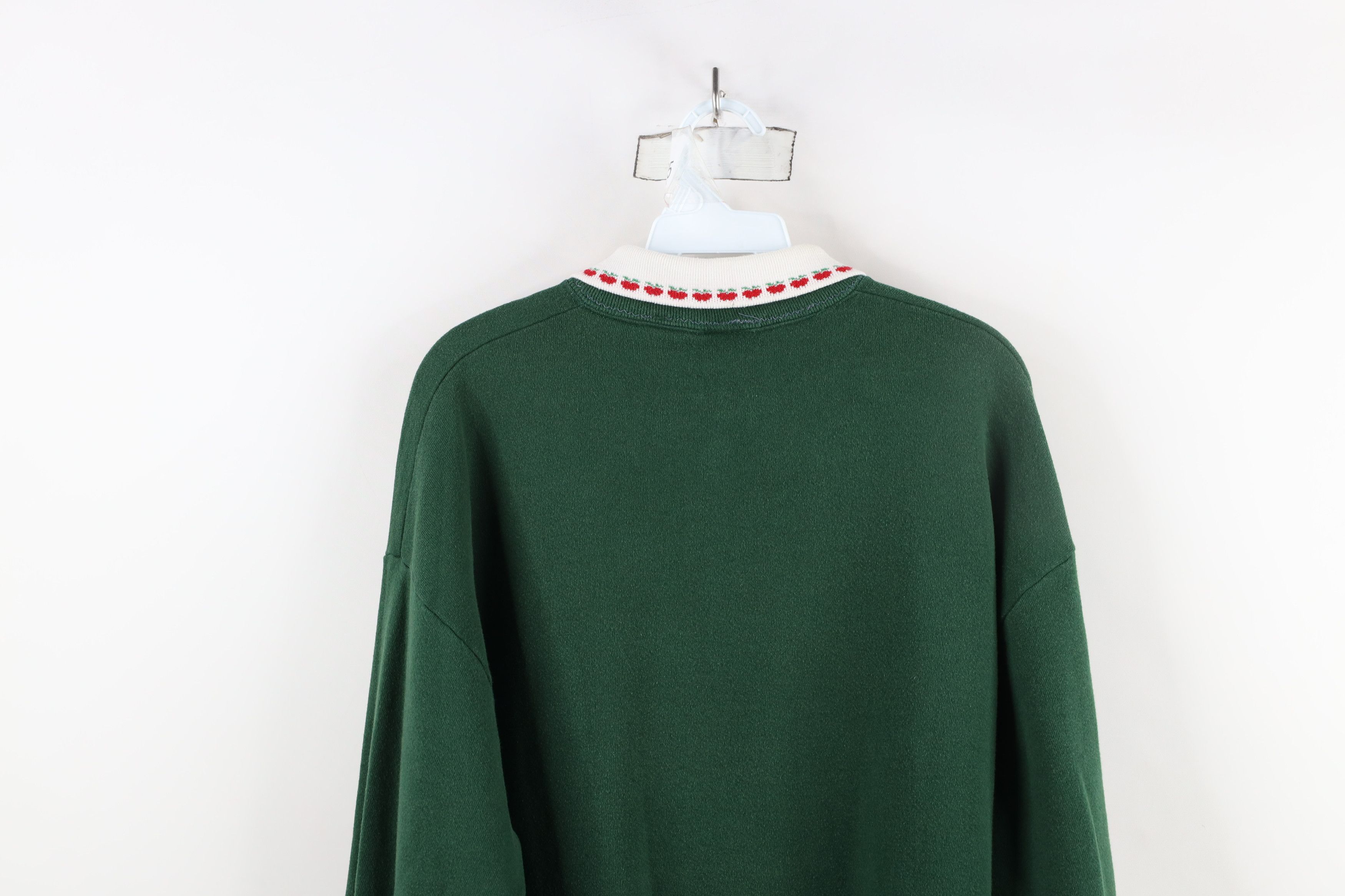 Vintage Vintage 90s Country Farmhouse Apple Collared Sweatshirt USA Size XL / US 12-14 / IT 48-50 - 12 Thumbnail