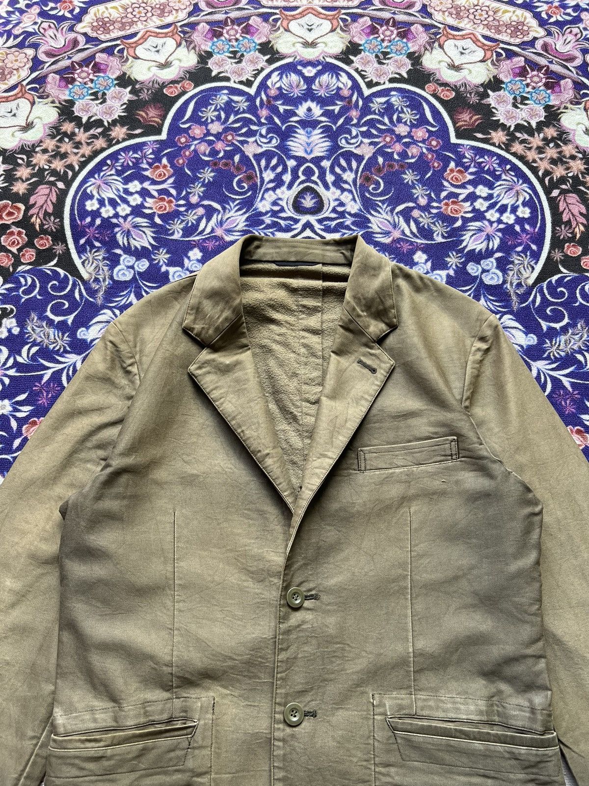 Yohji Yamamoto AAR Yohji Yamamoto Green Blazer Jacket Size US M / EU 48-50 / 2 - 5 Thumbnail