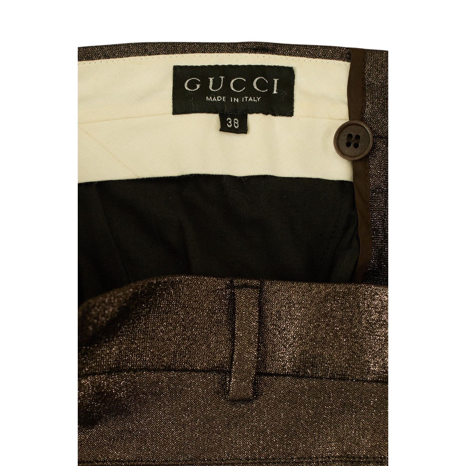 Gucci by Tom Ford F/W 1998 Brown Glitter Trousers Size 26" / US 2 / IT 38 - 3 Thumbnail