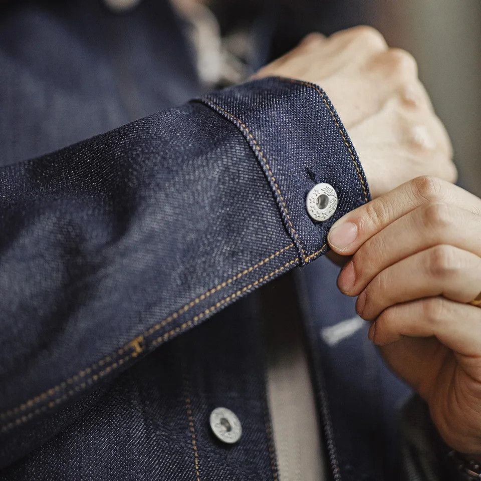 Japanese Brand Denim Jacket Heavyweight Blue Solid Color Size US M / EU 48-50 / 2 - 3 Thumbnail