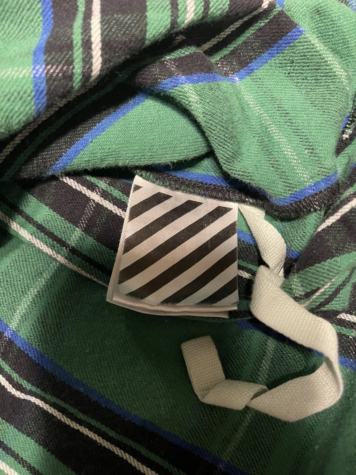 Off-White × Virgil Abloh OFF-WHITE C/O VIRGIL ABLOH GREEN PLAID SPRAY FLANNEL SIZE XL Size US XL / EU 56 / 4 - 16 Thumbnail