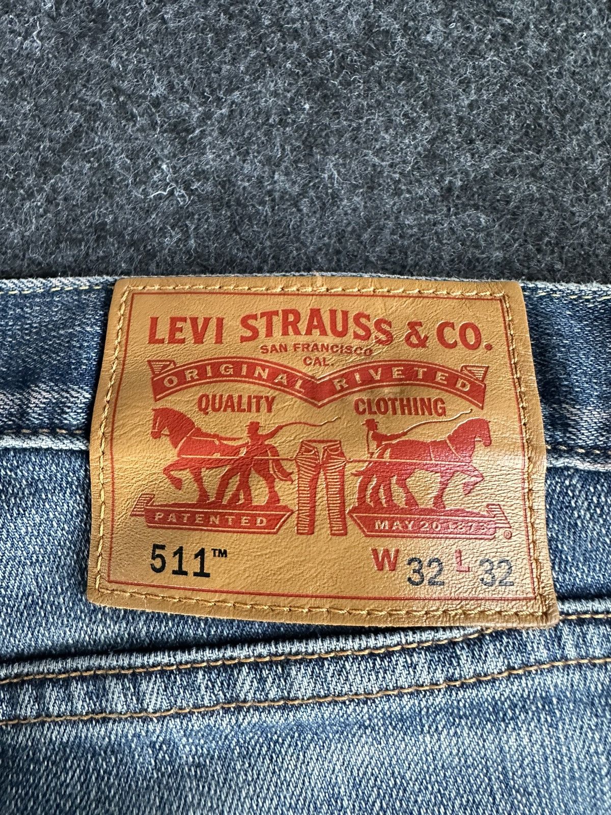 Levi's Levis 511 Selvedge Faded Washed Blue Denim 32x29 D489 Size US 32 / EU 48 - 8 Thumbnail