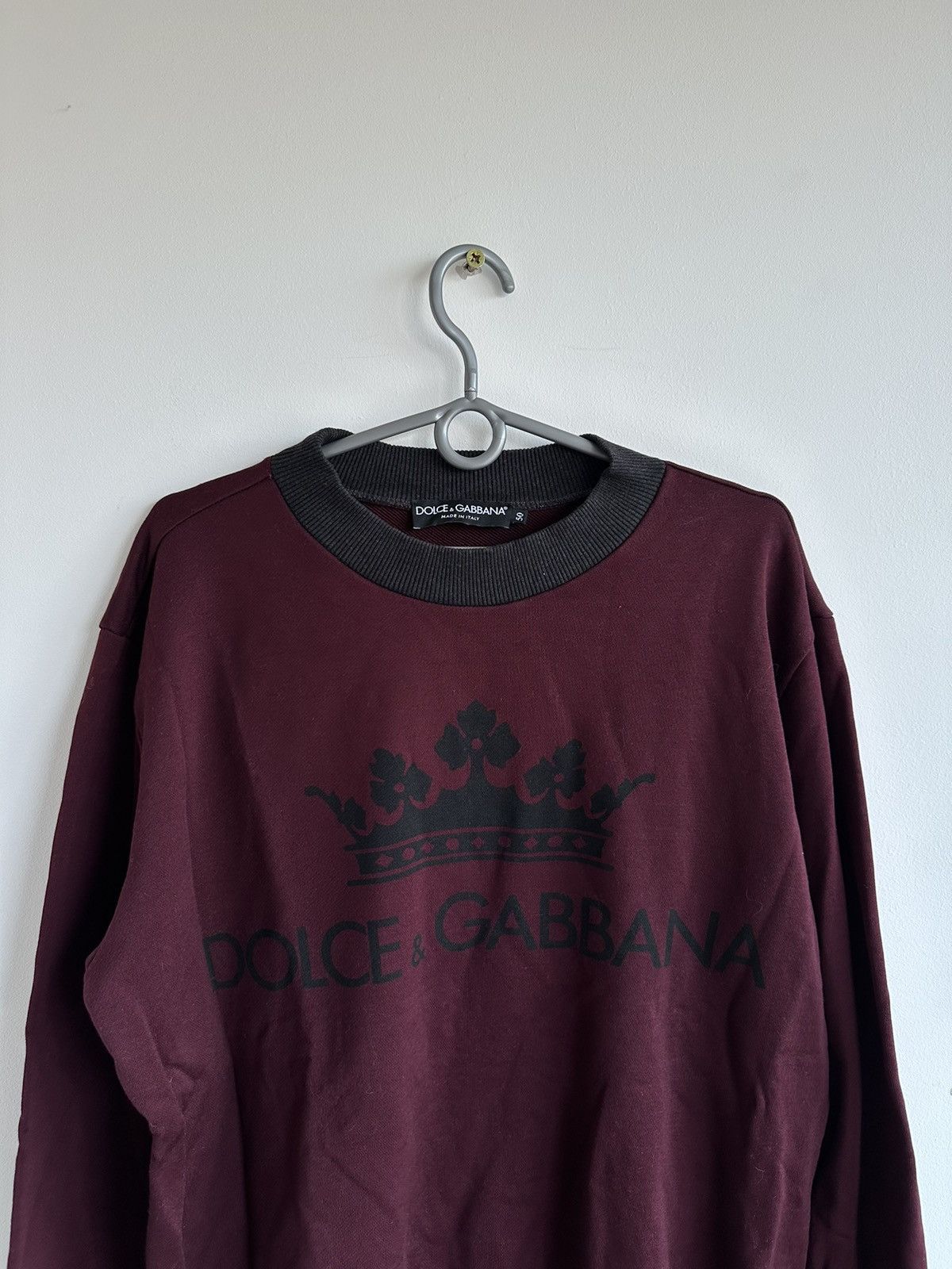 Dolce & Gabbana Dolce & Gabbana Cherry Dark Red Big Logo Sweatshirt Size 50 Size US M / EU 48-50 / 2 - 4 Thumbnail
