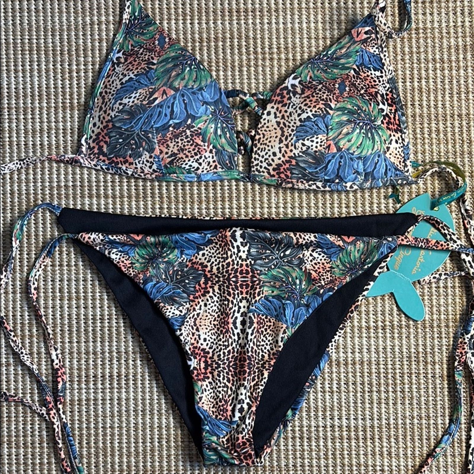 Other NWT Antica Sartoria Tropical Print Bikini Set Size S Size ONE SIZE - 1 Thumbnail