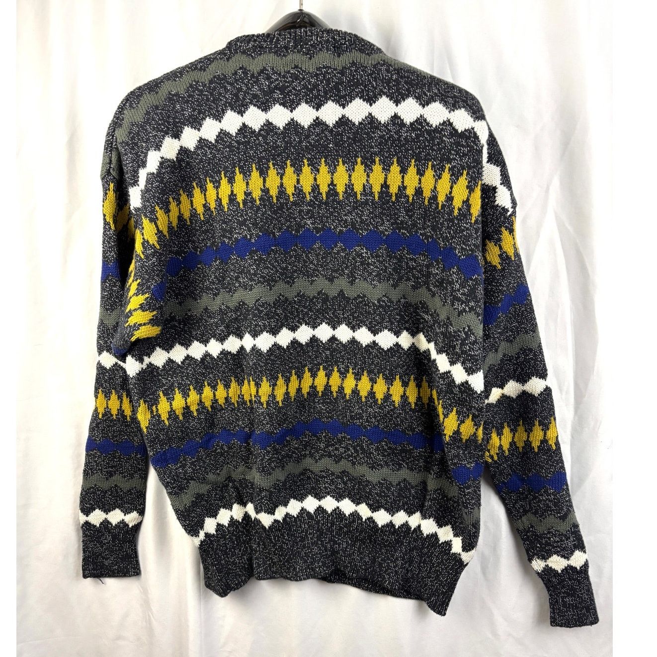 Liz Claiborne Vtg Claiborne Men’s Medium Geometric Crewneck Sweater Size US M / EU 48-50 / 2 - 2 Thumbnail