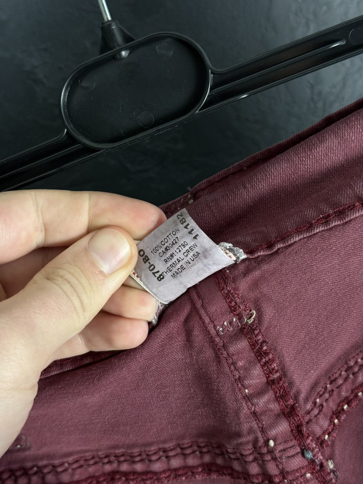 True Religion True Religion Baggy Straight Fit Red Jeans Size US 36 / EU 52 - 18 Thumbnail