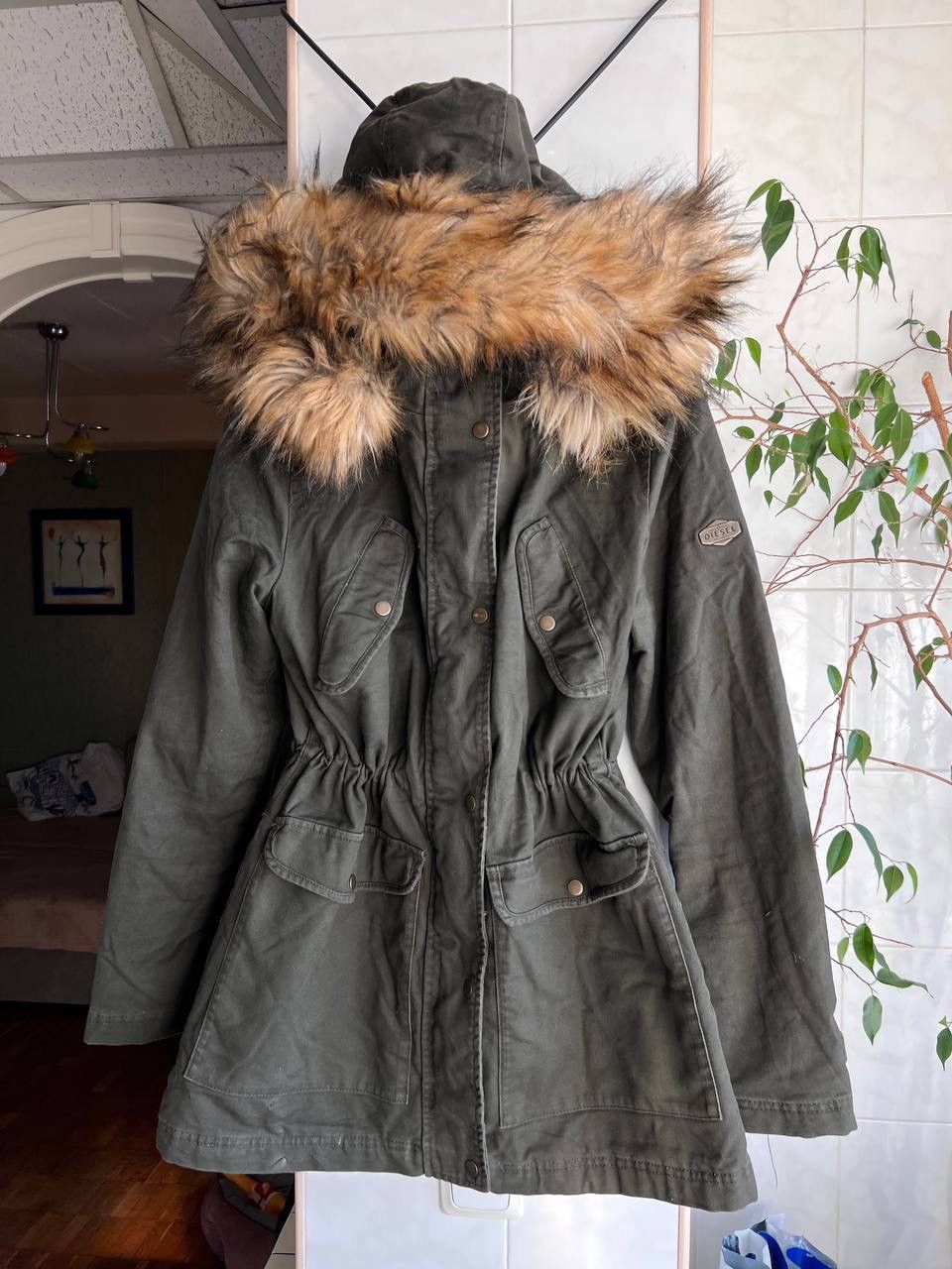 Diesel VINTAGE DIESEL FUR JACKET PARKA OLIVE KHAKI AVANT-GARDE Size M / US 6-8 / IT 42-44 - 18 Thumbnail