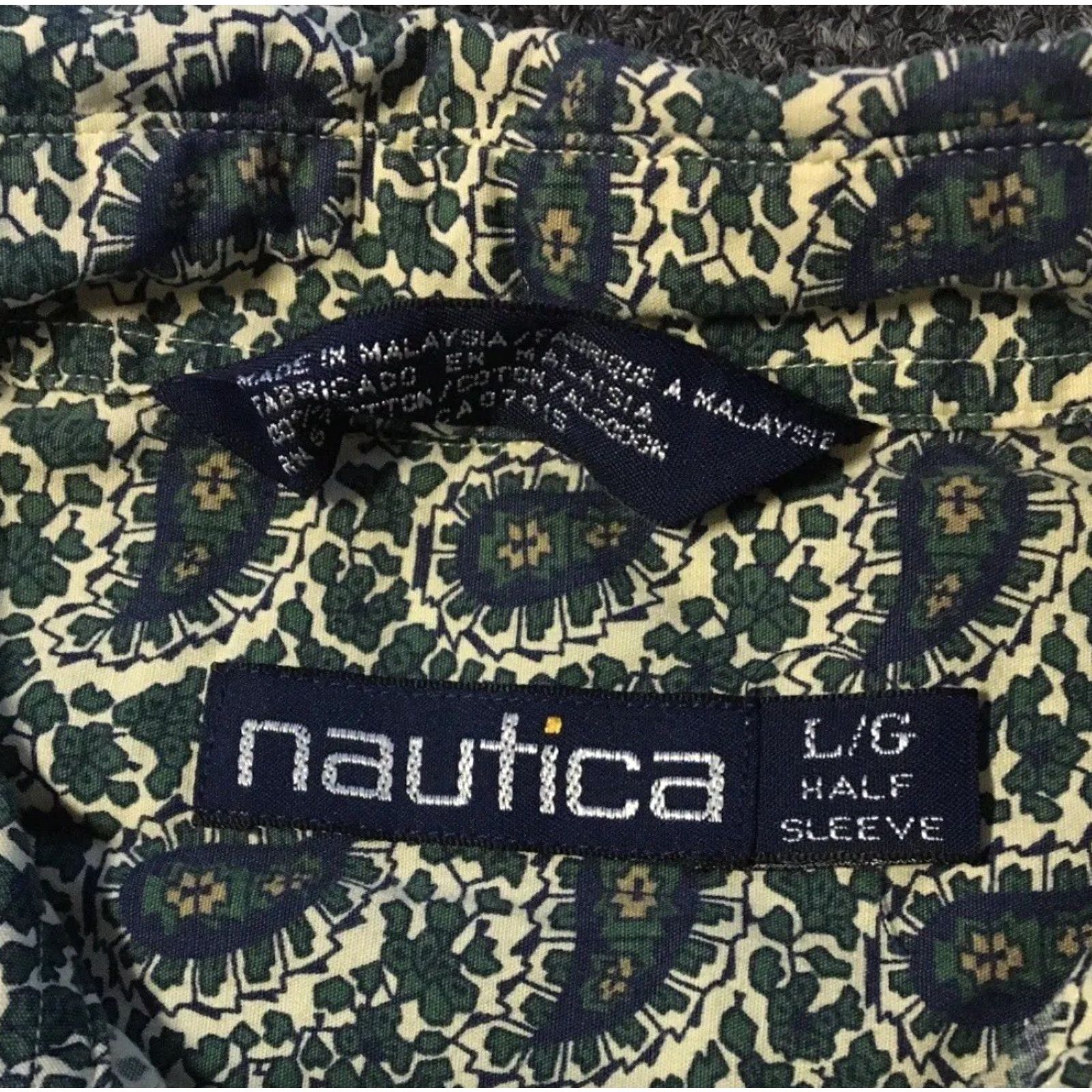 Nautica Vtg 90s Nautica Paisley Button Up Shirt L Grunge Vaporwave Surf Skate AOP OP 80s Size US L / EU 52-54 / 3 - 3 Thumbnail