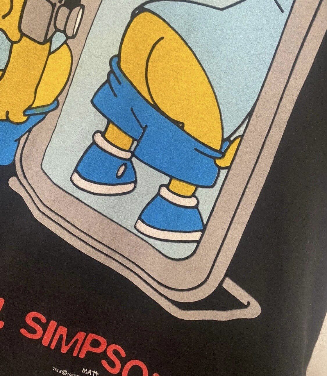 Cartoon Network Y2K VTG 1997 Simpsons Rare Printed T Shirt Bart Ass Tee Hype Size US S / EU 44-46 / 1 - 4 Thumbnail