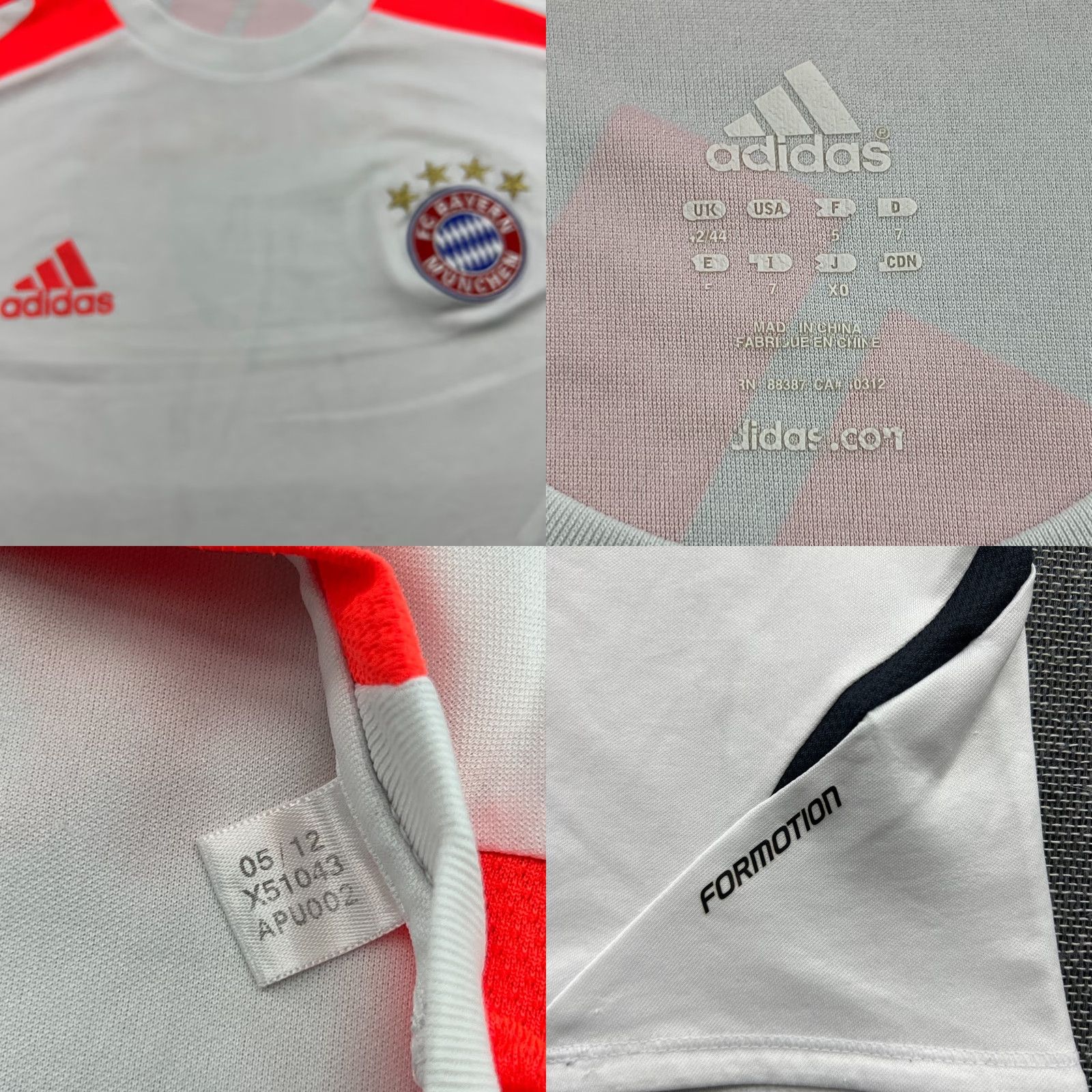 Adidas adidas Bayern Munich Jersey Shirt Mens Small White Football Training Formotion Size US S / EU 44-46 / 1 - 9 Thumbnail