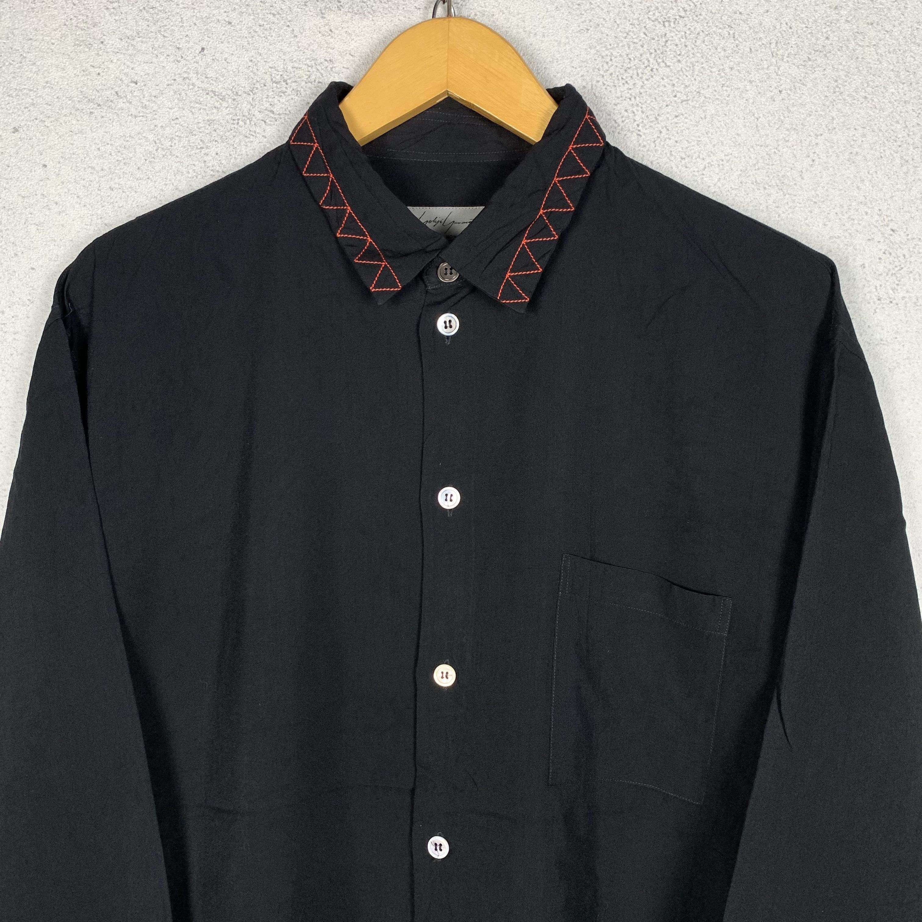 Yohji Yamamoto Yohji Yamamoto Pour Homme Black Shirt Size US S / EU 44-46 / 1 - 2 Thumbnail