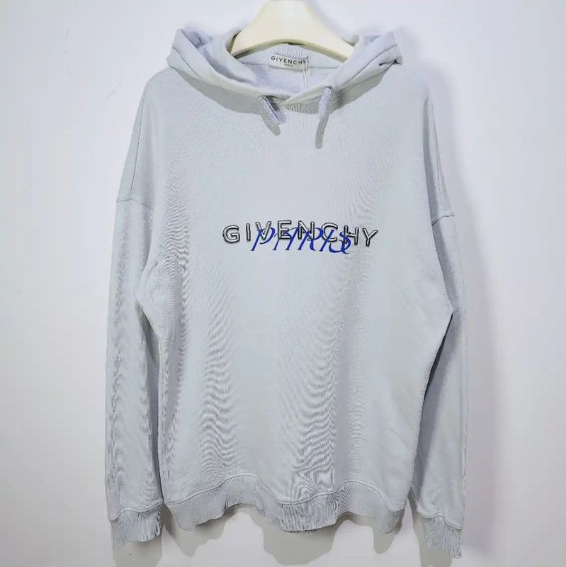 Givenchy Givenchy Light Blue Cotton Women's Hoodie 0089 Size XS / US 0-2 / IT 36-38 - 1 Thumbnail