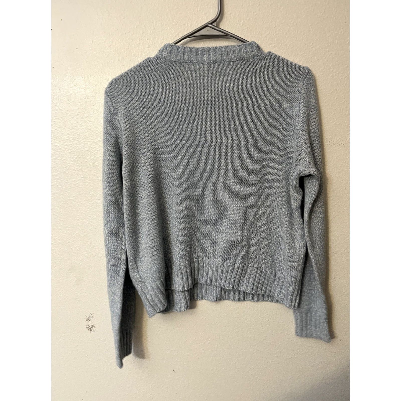 H&M VINTAGE H&M Sweater Women’s Knit Blue Crew Neck Raglan Long Sleeve Pullover All Seasons Lightweight Relaxed Size S / US 4 / IT 40 - 3 Thumbnail