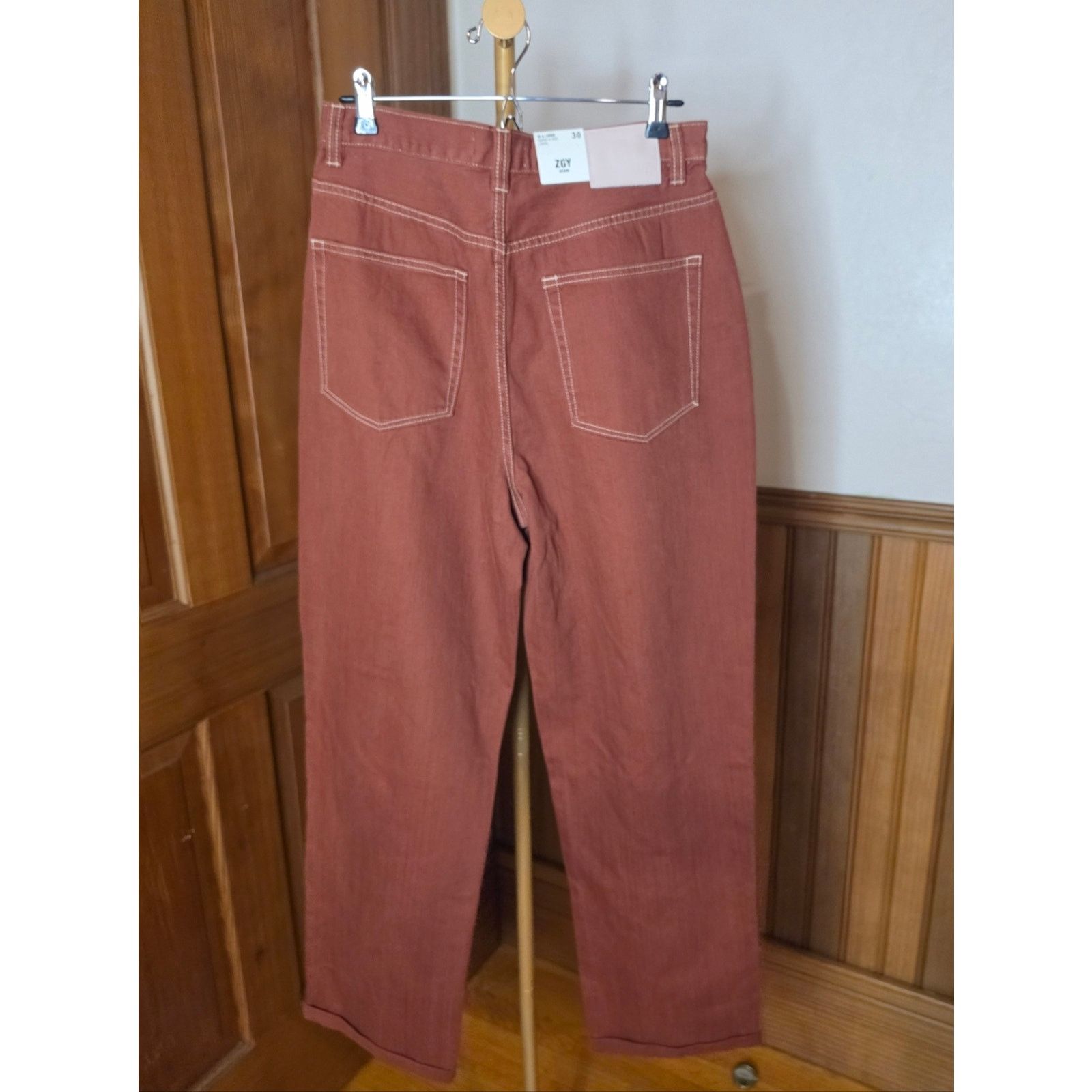 Free People NWT Free People ZGY HI & LOOSE Rust Orange Jeans 30 Size 30" / US 8 / IT 44 - 6 Thumbnail
