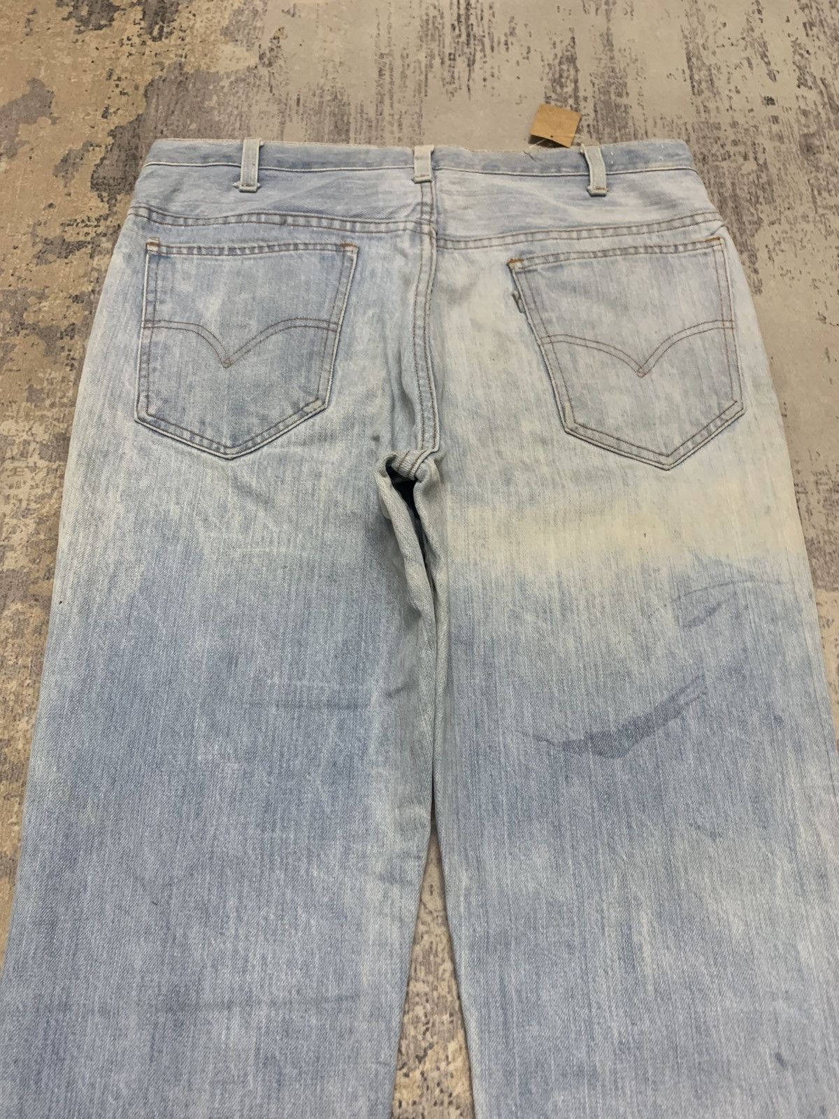 Levi's Vintage 70s Levis Big E flare jeans faded wide leg Size US 33 - 10 Thumbnail