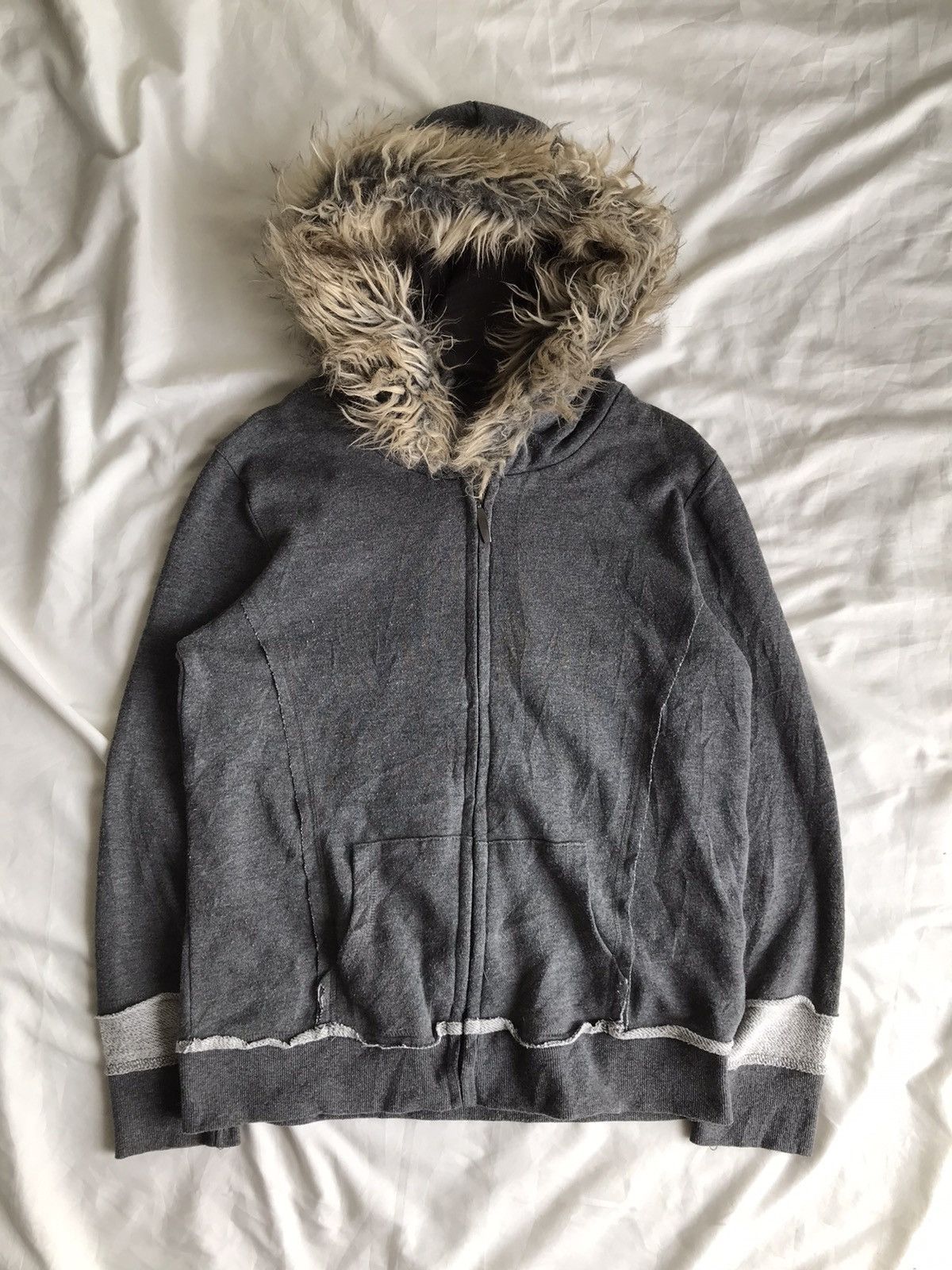 If Six Was Nine Lilbre distressed zip Fur Hoodie ifsix lgb gothic style Size US M / EU 48-50 / 2 - 1 Thumbnail