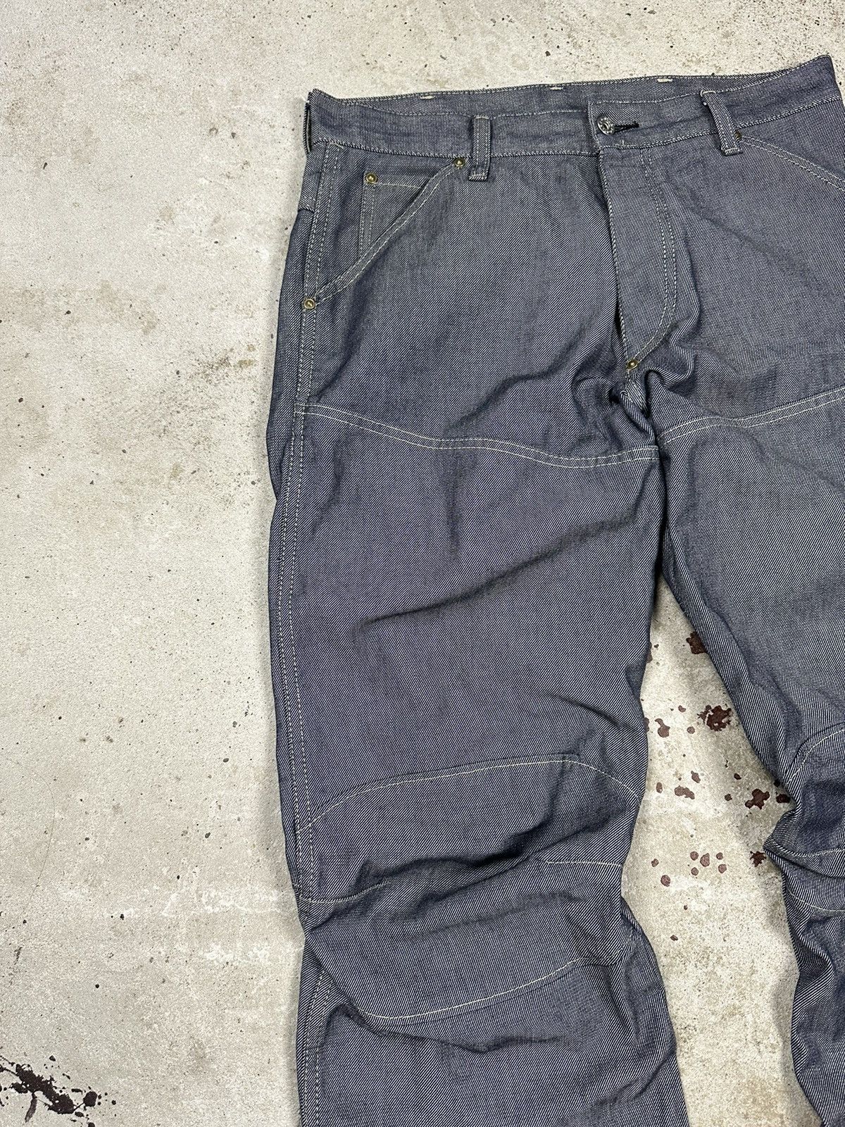 G-Star × Japanese Brand × Vintage Vintage Y2K G Star Raw Baggy Elwood Double Knee Pants Size US 33 - 5 Thumbnail