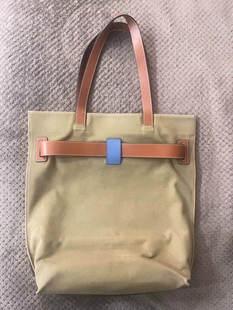 Loewe loewe Suede-panelled canvas tote bag 2503-Nextarrow Size ONE SIZE - 2 Thumbnail