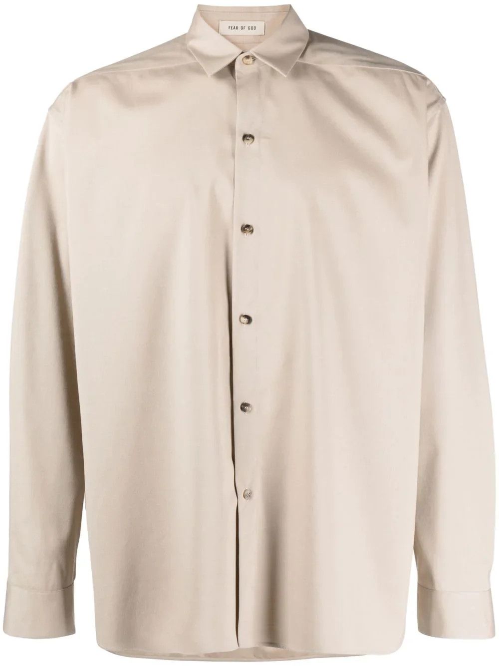 Fear of God o1y0125 Solid Color Shirt in Beige Size US XL / EU 56 / 4 - 1 Thumbnail