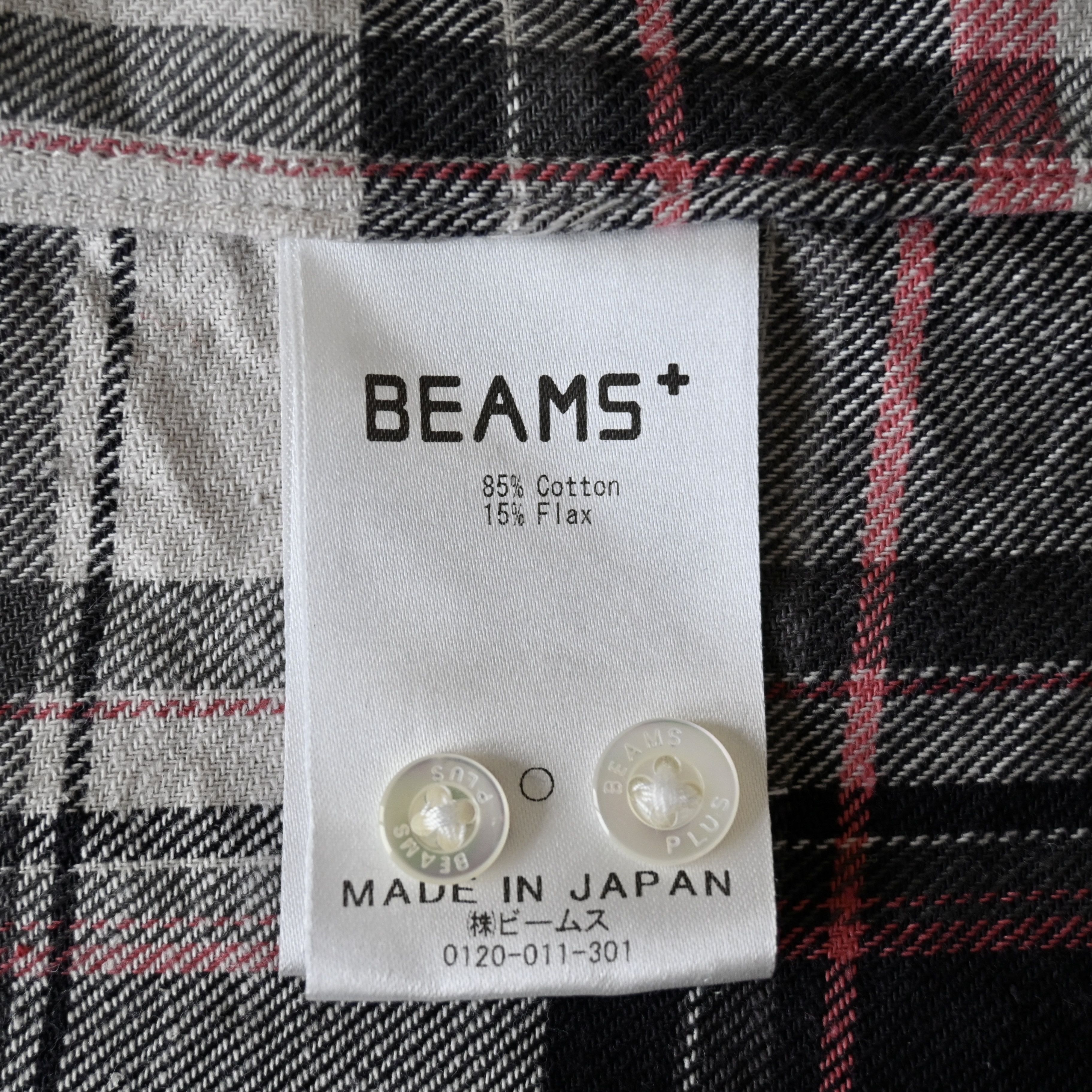 Beams Plus BEAMS Plus 85/15 cotton linen plaid shirt made in Japan Size US M / EU 48-50 / 2 - 13 Thumbnail