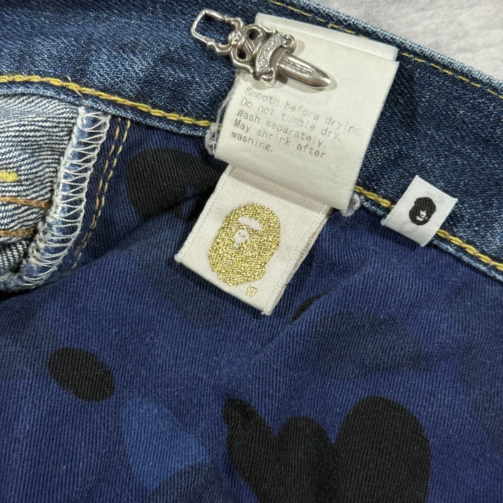Bape × Nigo Authentic Bape 2000’s Shooting Star Jeans 32 Size US 32 / EU 48 - 6 Thumbnail