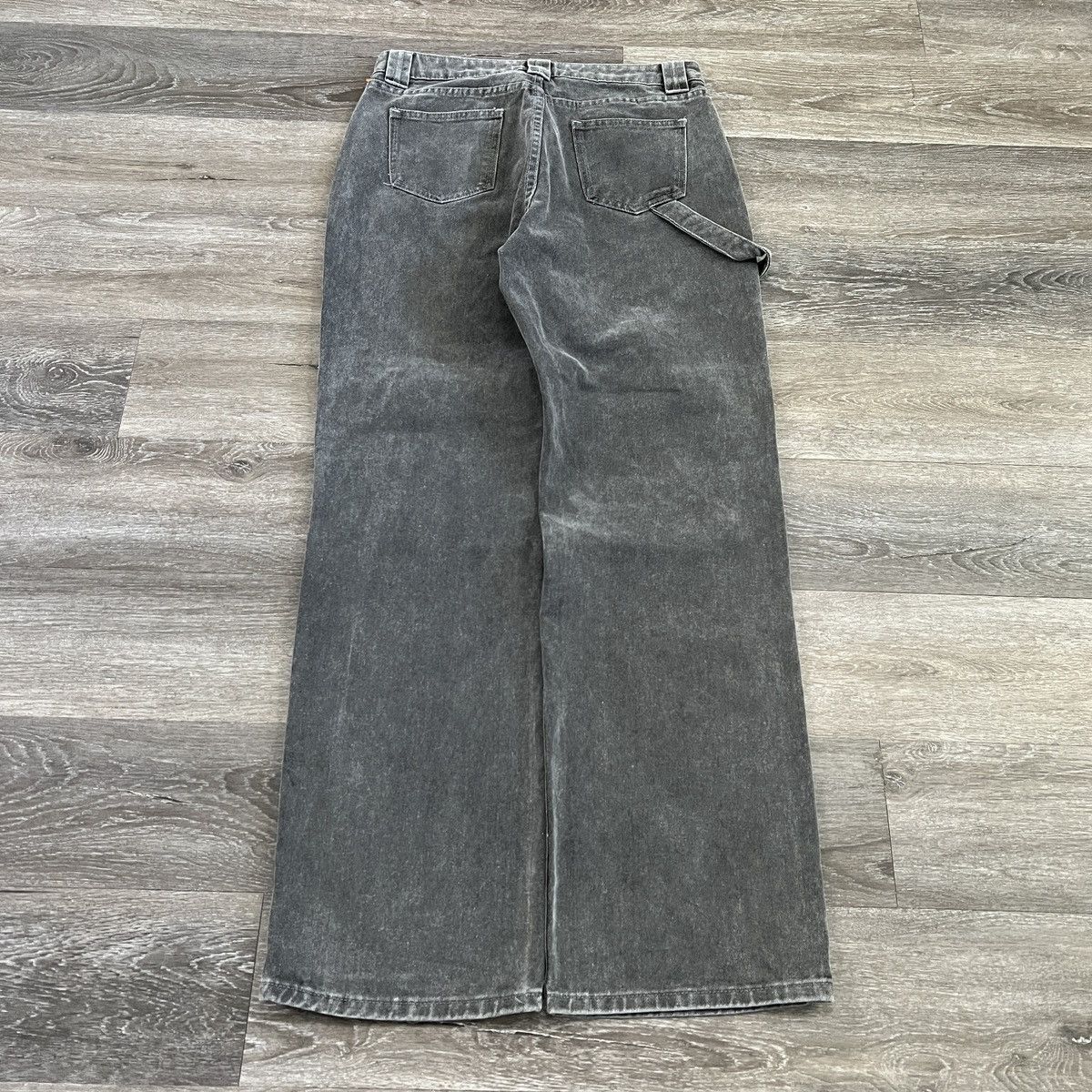 Japanese Brand × StraightFaded × Vintage Crazy Vintage Y2K faded black Double knee pocket baggy jeans Size US 32 / EU 48 - 2 Thumbnail