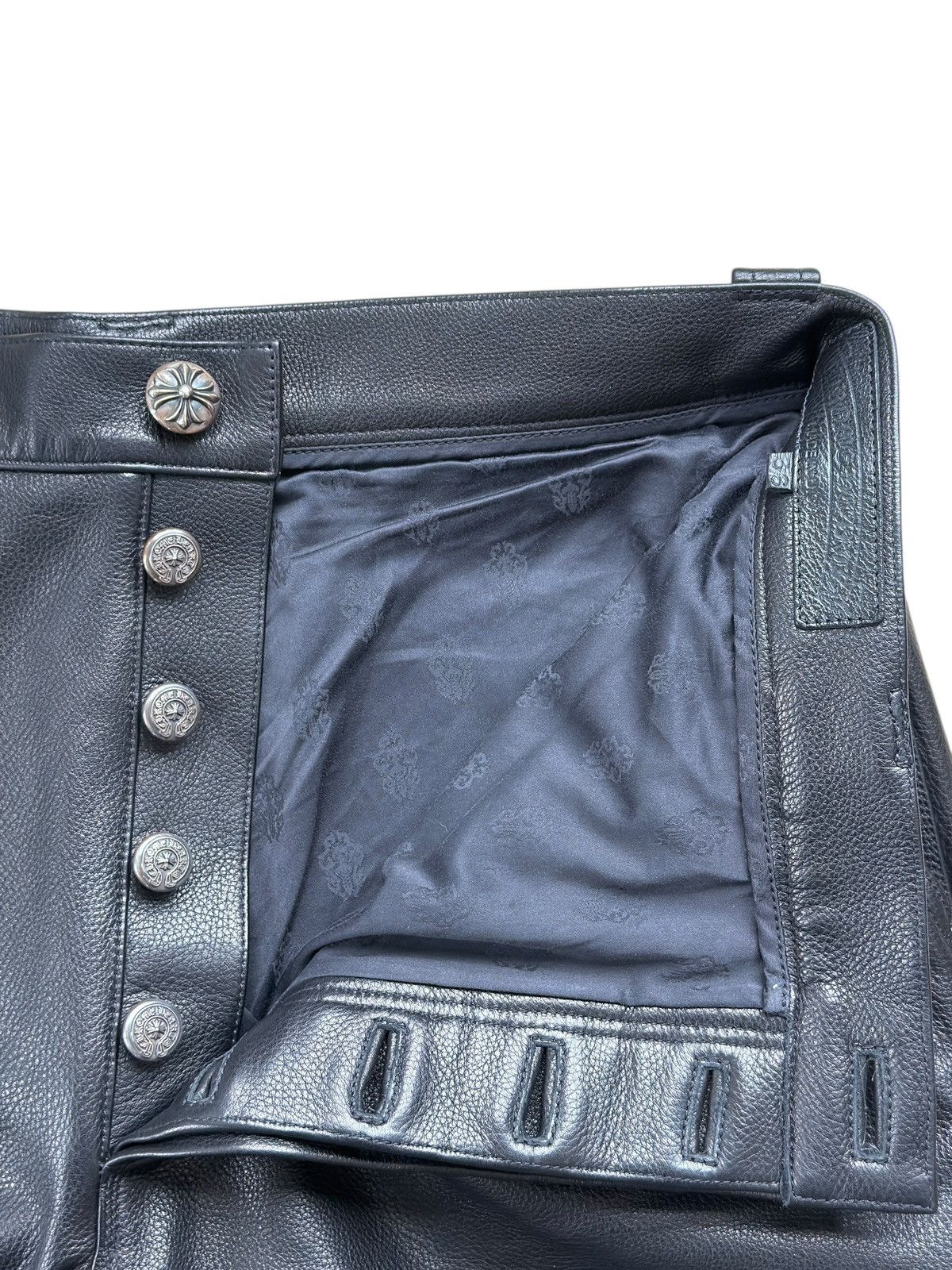 Chrome Hearts Chrome Hearts St.Barth Exclusive Leather FleurKnee Carpenter Size US 36 / EU 52 - 7 Thumbnail