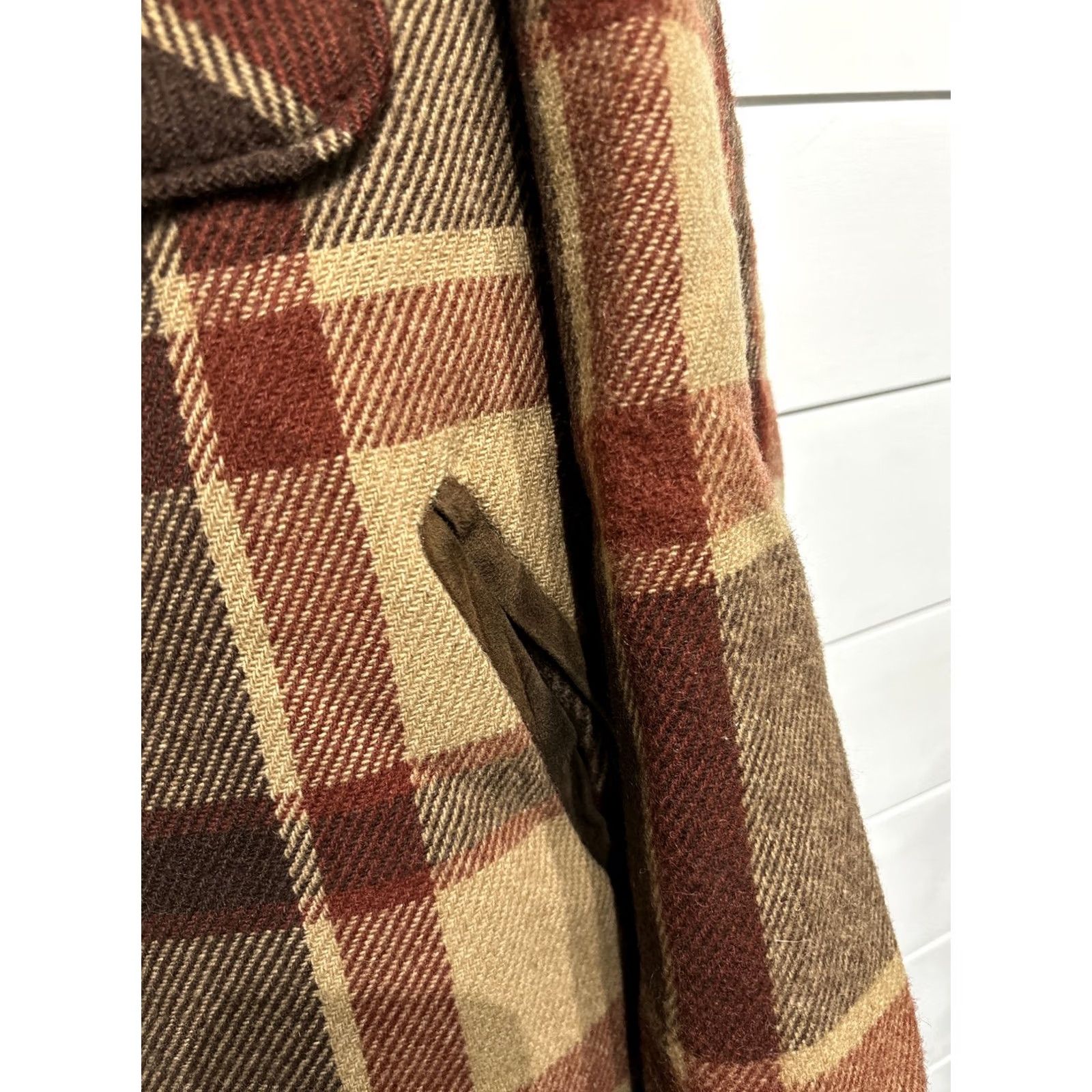 Vintage VINTAGE Woolrich Jacket Parka Mens 100% Wool Hunting Coat Long Plaid XL Brown Lined Size US XL / EU 56 / 4 - 3 Thumbnail