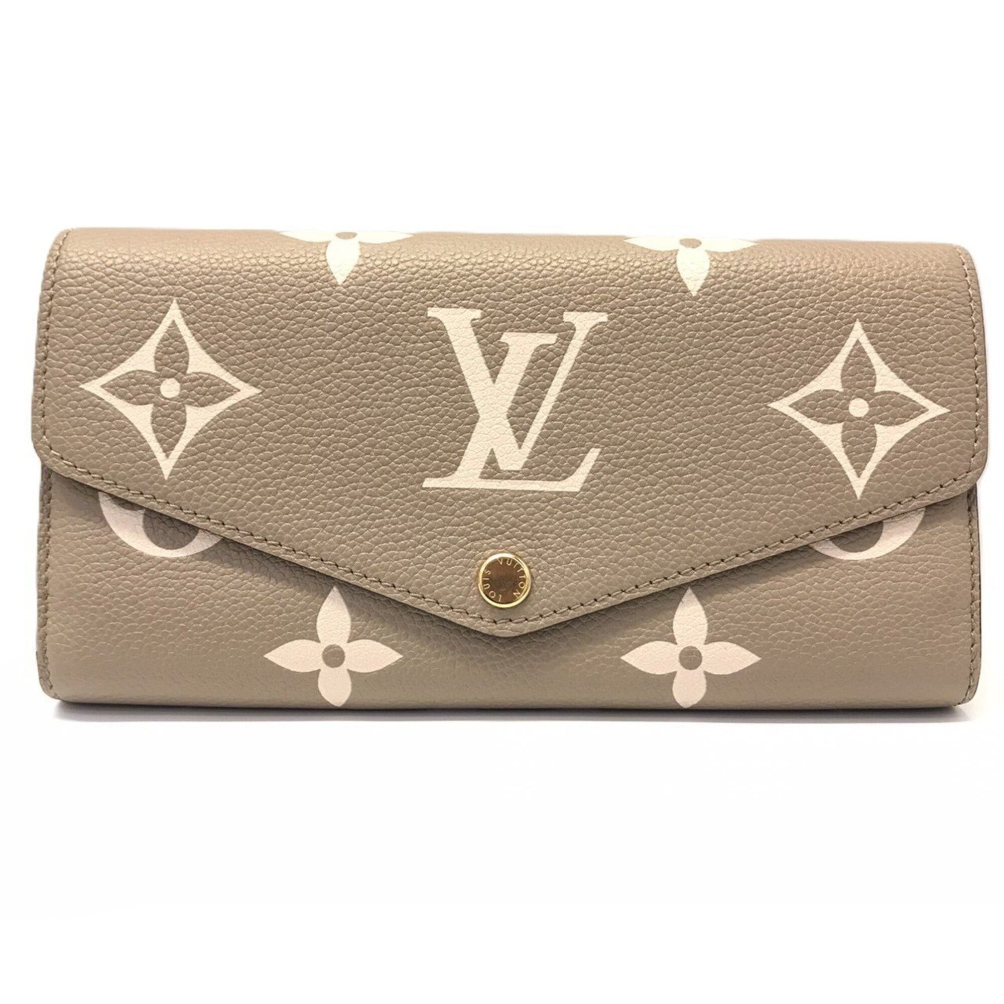 Louis Vuitton Louis Vuitton Portefeuille Sarah NM Bicolor Monogram Empreinte Tourterelle Crème Long Wallet M81049 LOUIS VUITTON Size ONE SIZE - 1 Thumbnail