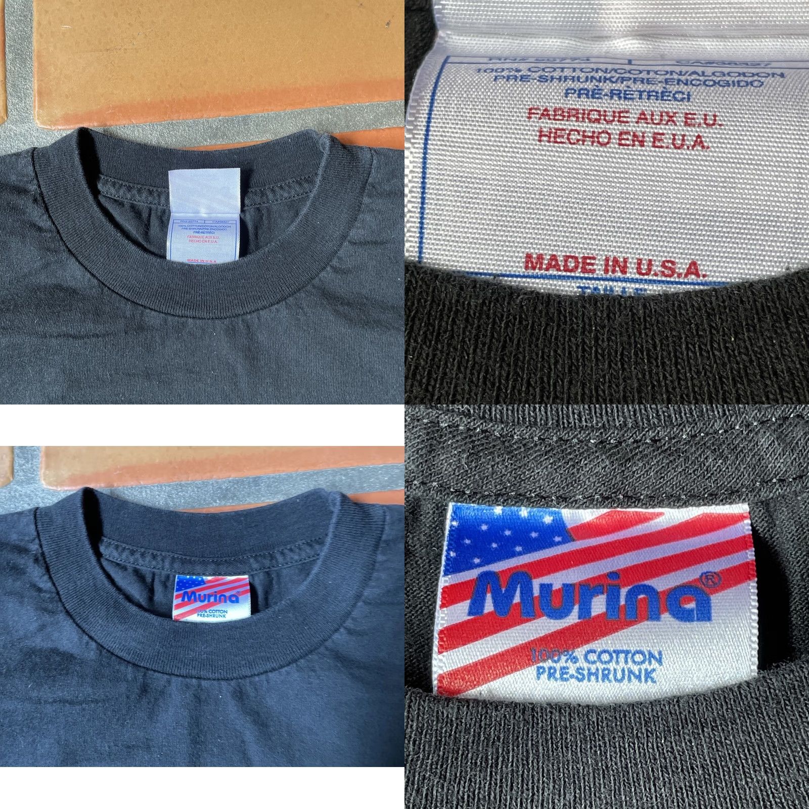 George VINTAGE Murina Mens XL Black T-Shirt Made In USA W The President George W Bush Shirt Size US XL / EU 56 / 4 - 8 Thumbnail