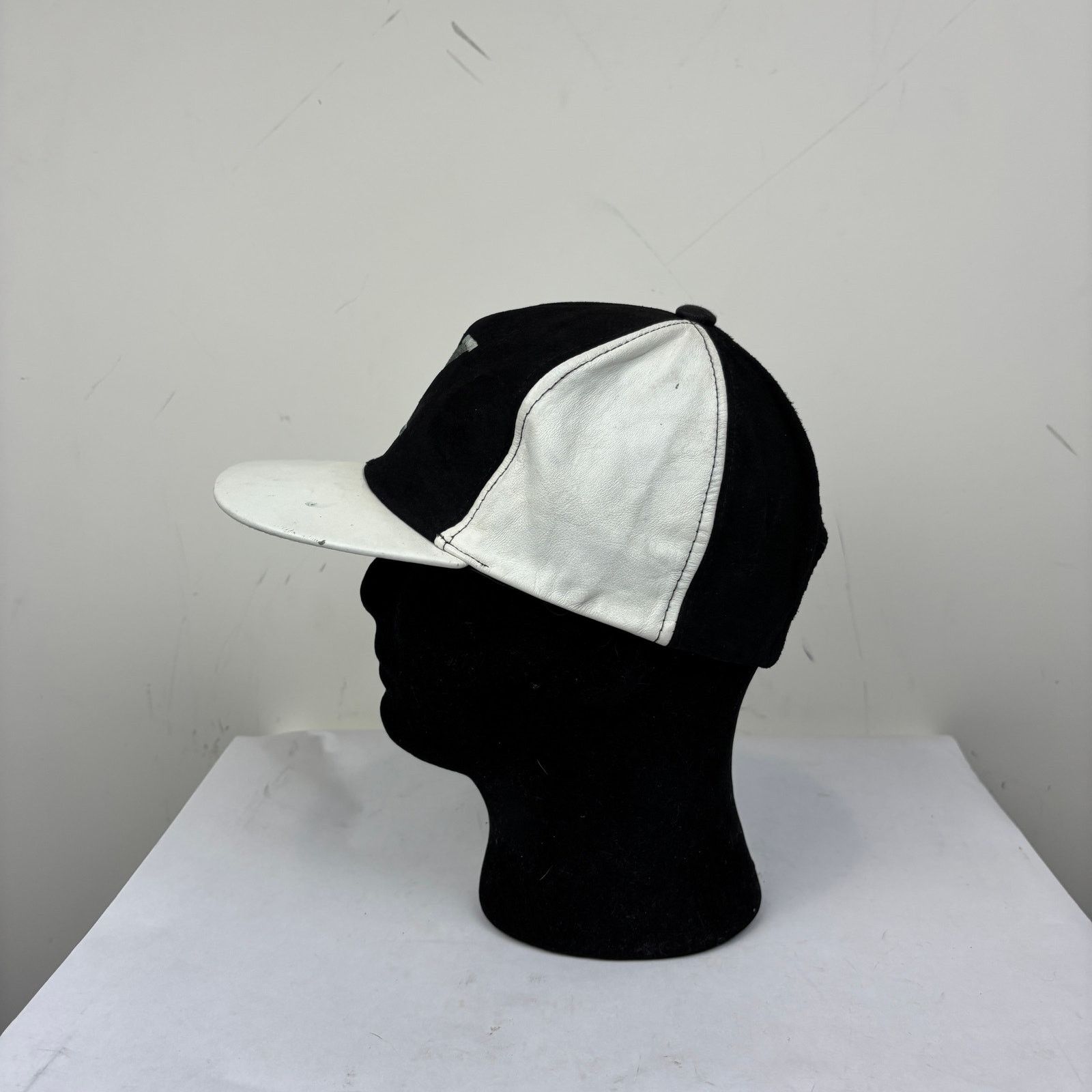 Vintage VTG Malcolm X Suede Leather Panel Baseball Adjustable Hat Size ONE SIZE - 5 Thumbnail