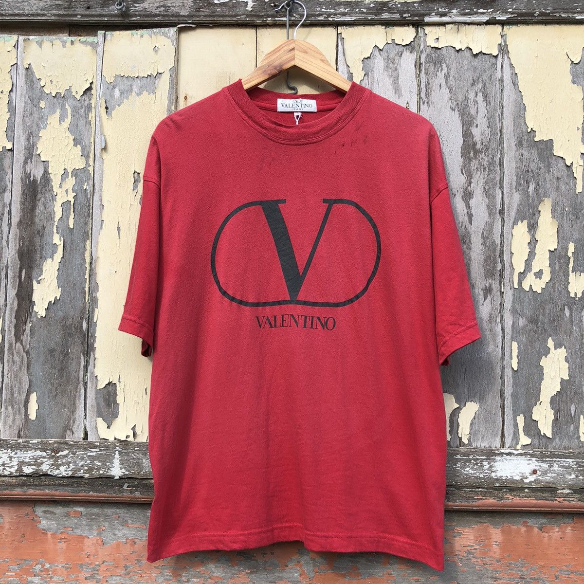 Valentino 🔥Steals🔥 Vintage 90s Faded VELENTINO Over Saiz Tshirt Size US M / EU 48-50 / 2 - 1 Thumbnail