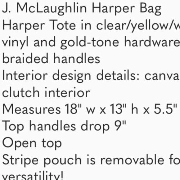 J.McLaughlin J. McLaughlin Harper Handbag Striped Tote Bag NWT Size ONE SIZE - 7 Thumbnail