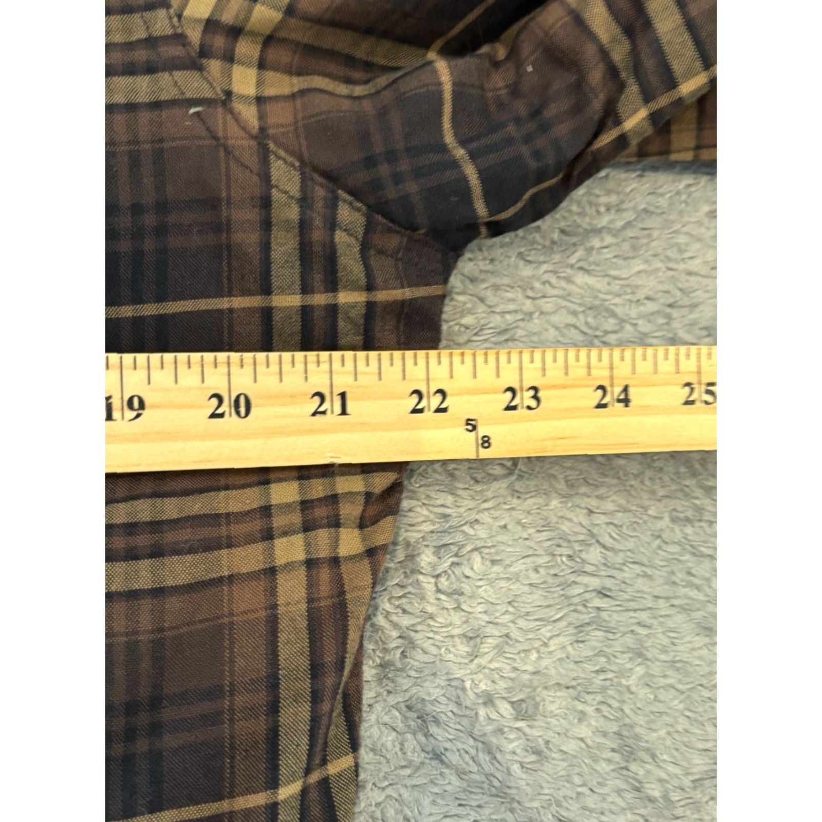 Vintage VINTAGE KUHL Joyrydr Sherpa Lined Flannel Plaid Shacket Mens Small Brown Snap 7253 Size US S / EU 44-46 / 1 - 3 Thumbnail