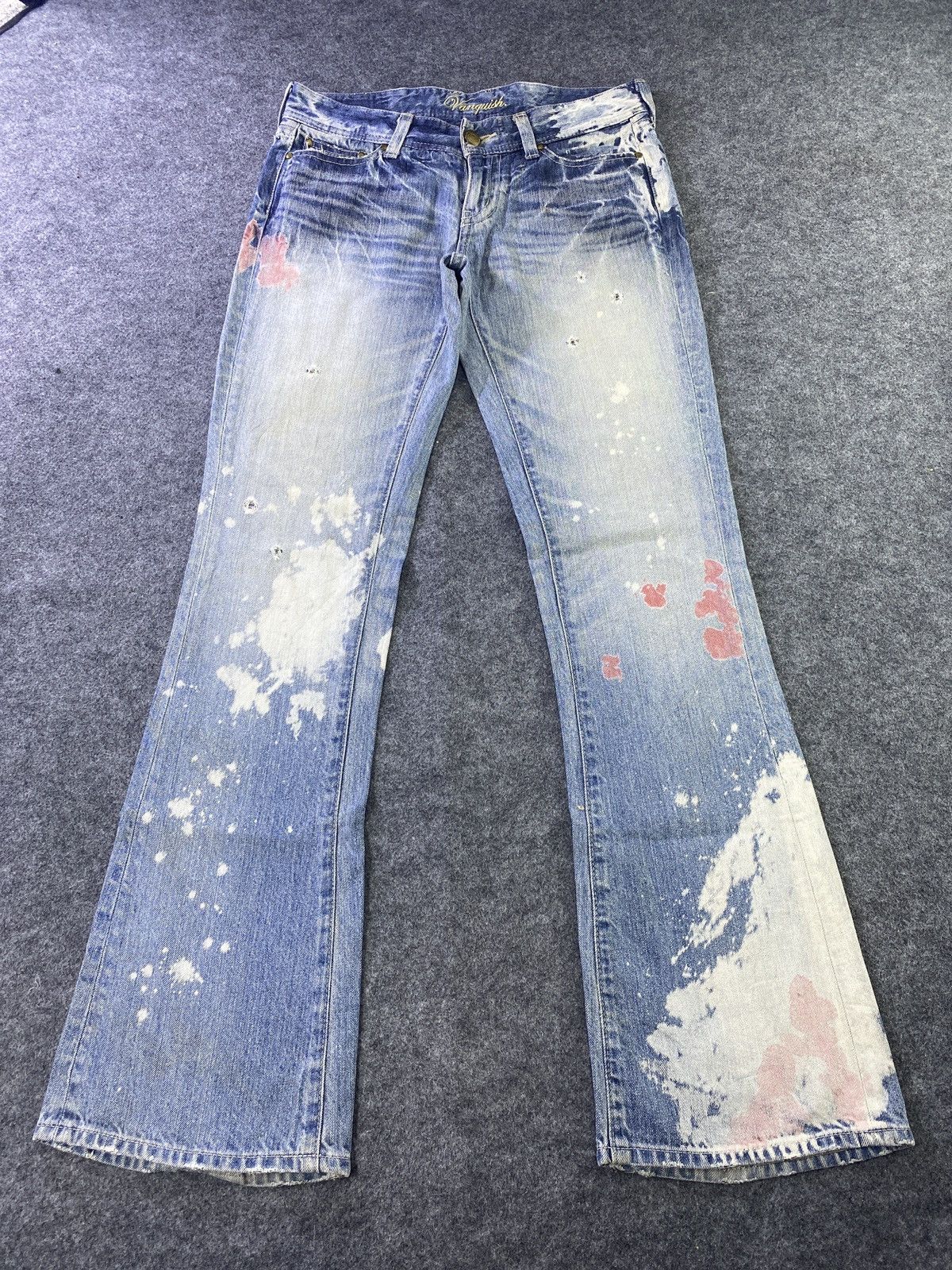 Japanese Brand × Jean × Vanquish Vanquish Flare Blue Wash Denim - J939 Size 32" / US 10 / IT 46 - 2 Thumbnail