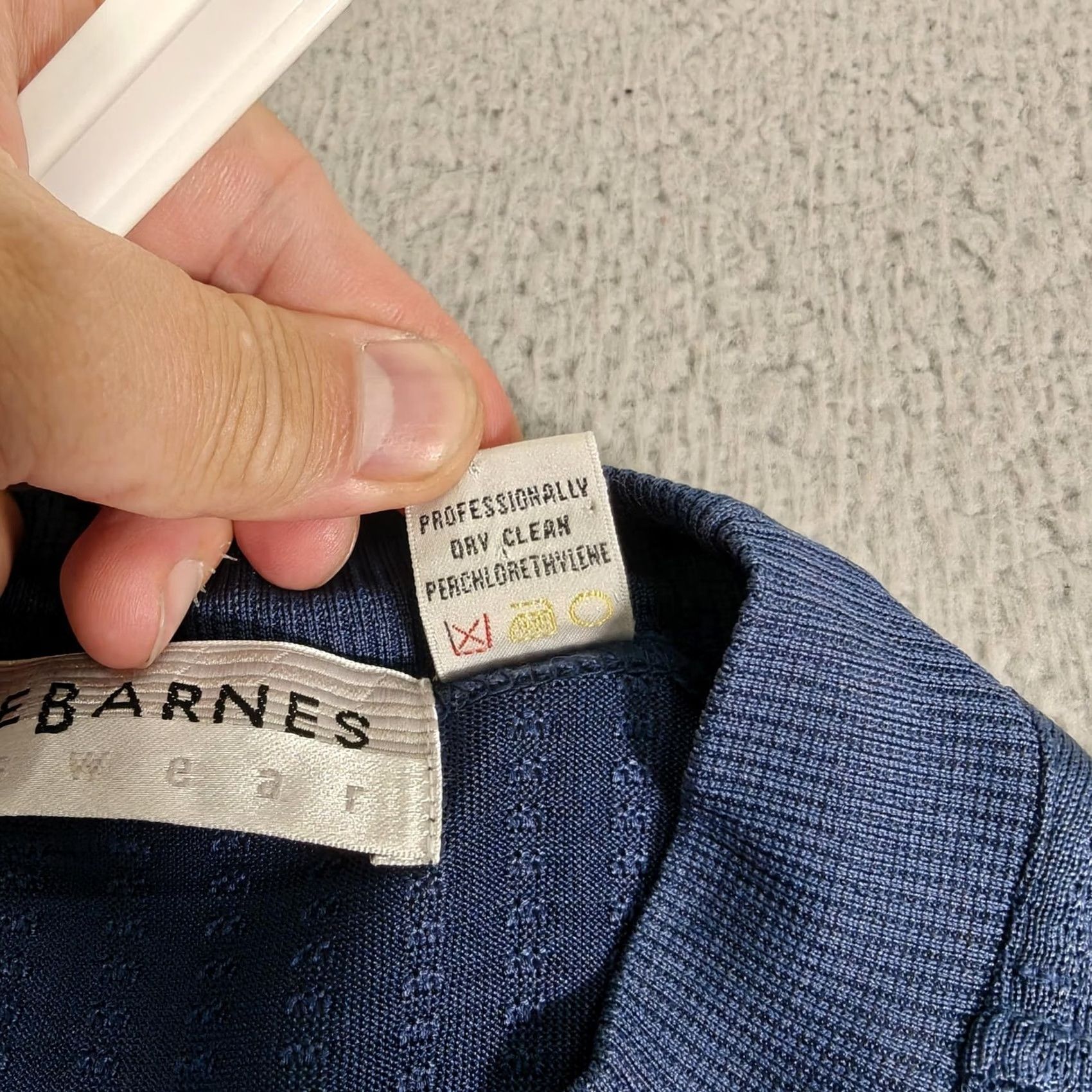 Vintage Jhane Barnes Shirt Mens Large Blue Silk Textured Knit Pullover Dressy Size US L / EU 52-54 / 3 - 4 Thumbnail