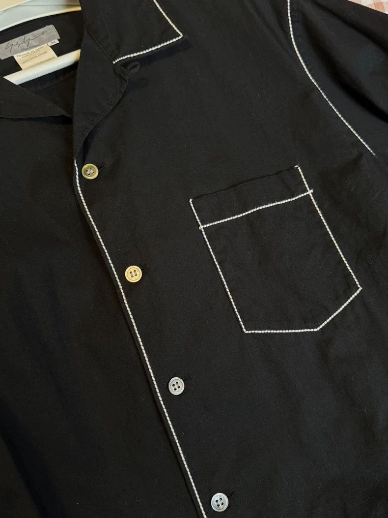 Yohji Yamamoto Yohji Yamamoto 92ss White Thread Woven Cuban Collar Shirt 2 Size US M / EU 48-50 / 2 - 4 Thumbnail