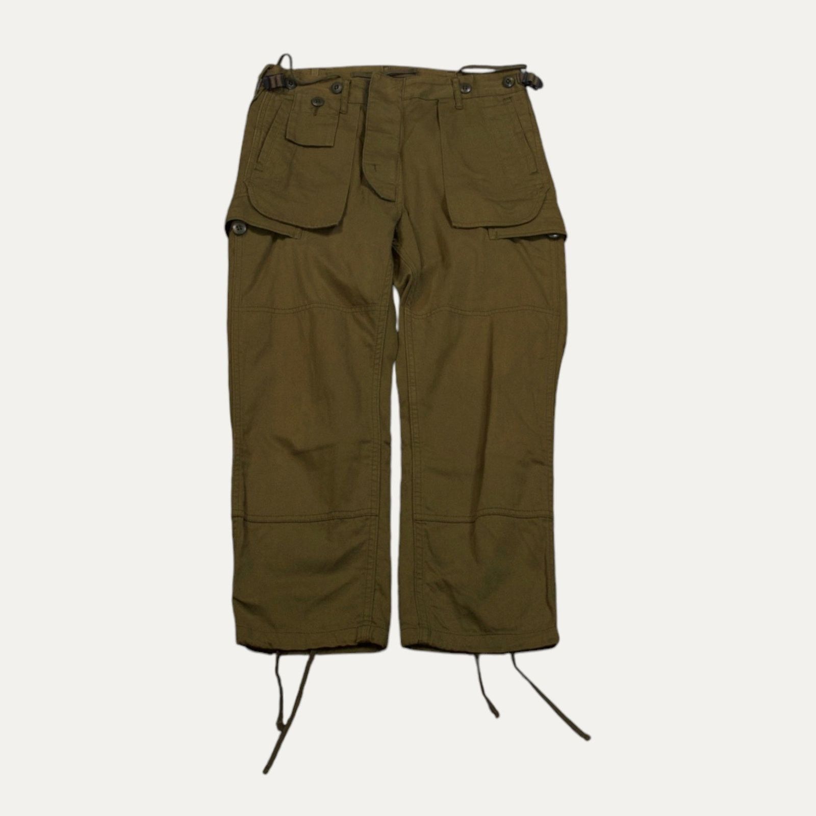 Maison MIHARA YASUHIRO Miharaya Olive Green Capri Pants Size 30" / US 8 / IT 44 - 1 Thumbnail
